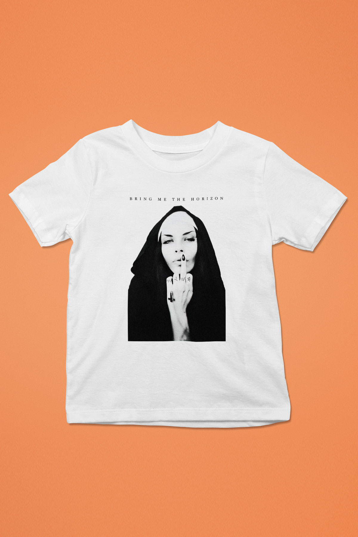 Bring Me the Horizon Baskılı Beyaz Unisex Çocuk Tişört