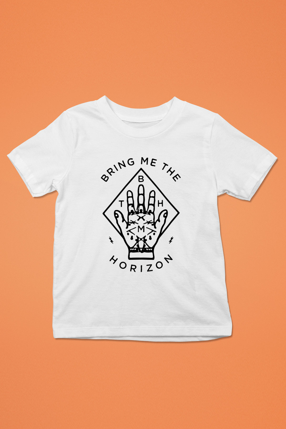Bring Me the Horizon Baskılı Beyaz Unisex Çocuk Tişört