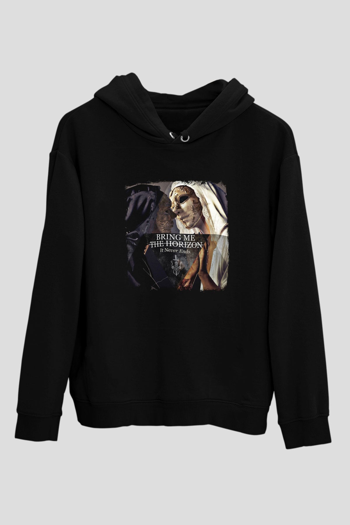 Bring Me the Horizon Baskılı Unisex Siyah Hoodie