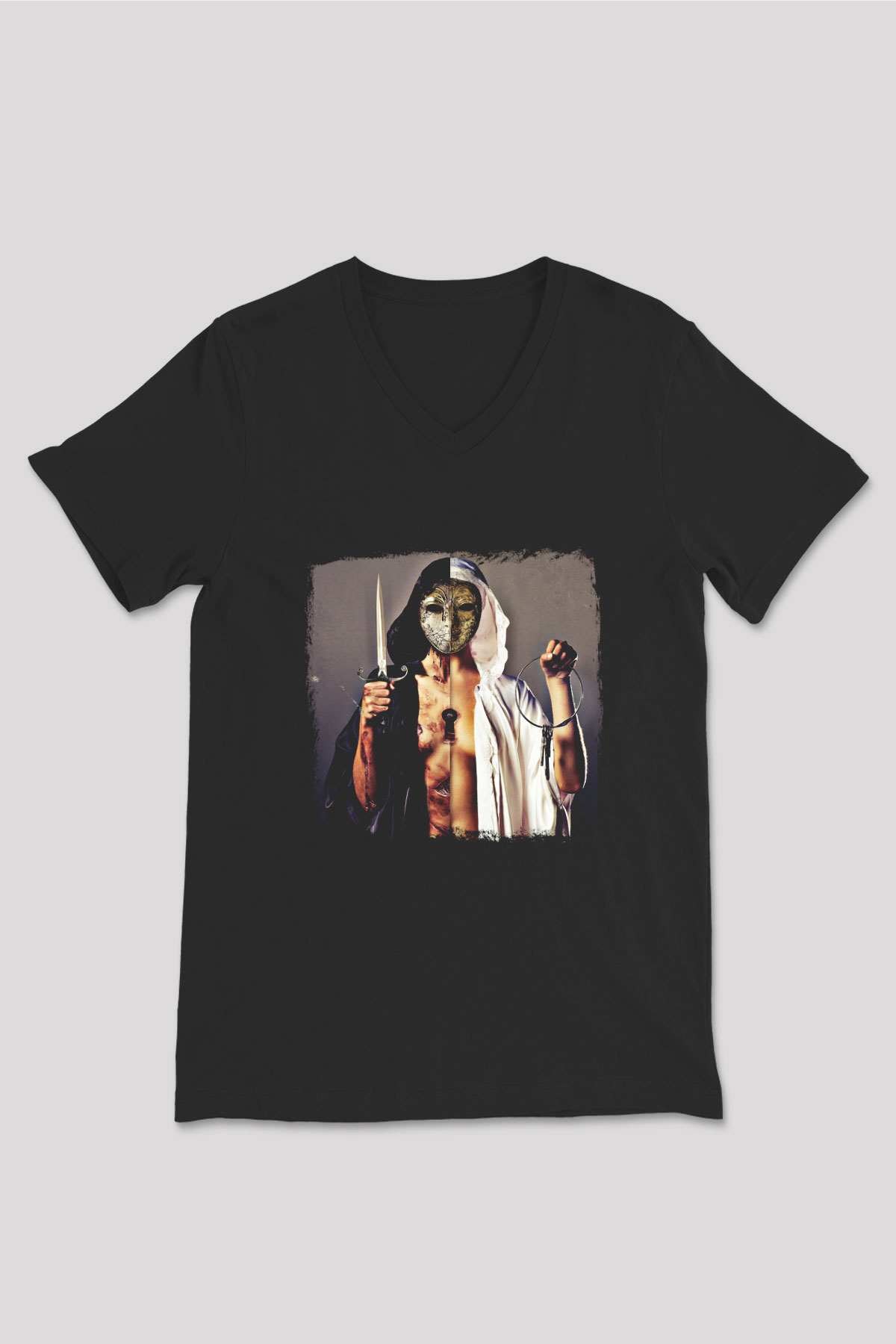 Bring Me the Horizon Baskılı Unisex Siyah V Yaka Tişört