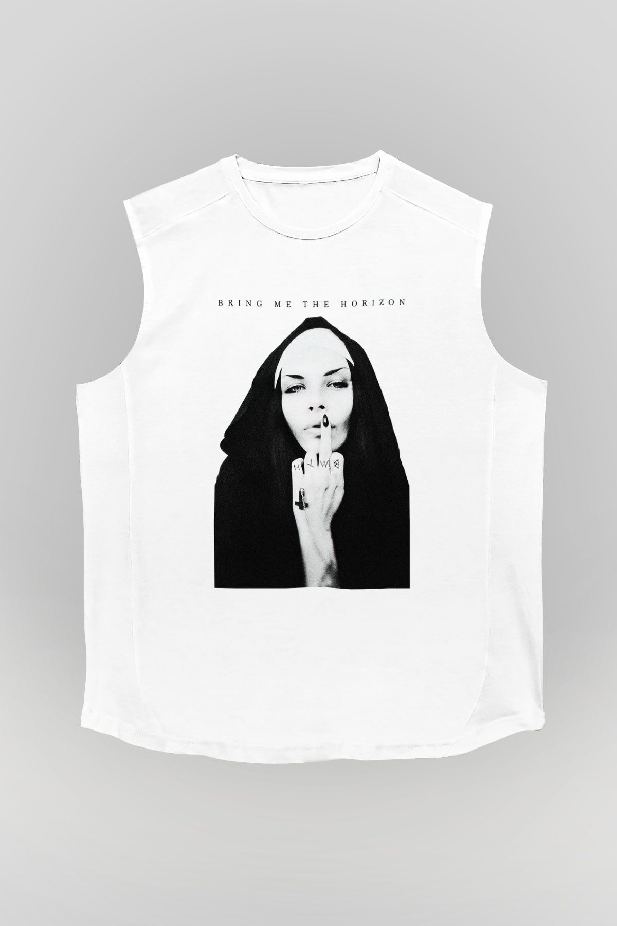 Bring Me the Horizon Beyaz Unisex Kolsuz Tişört