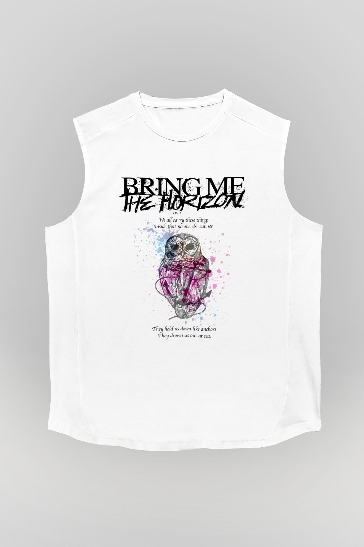 Bring Me the Horizon Beyaz Unisex Kolsuz Tişört