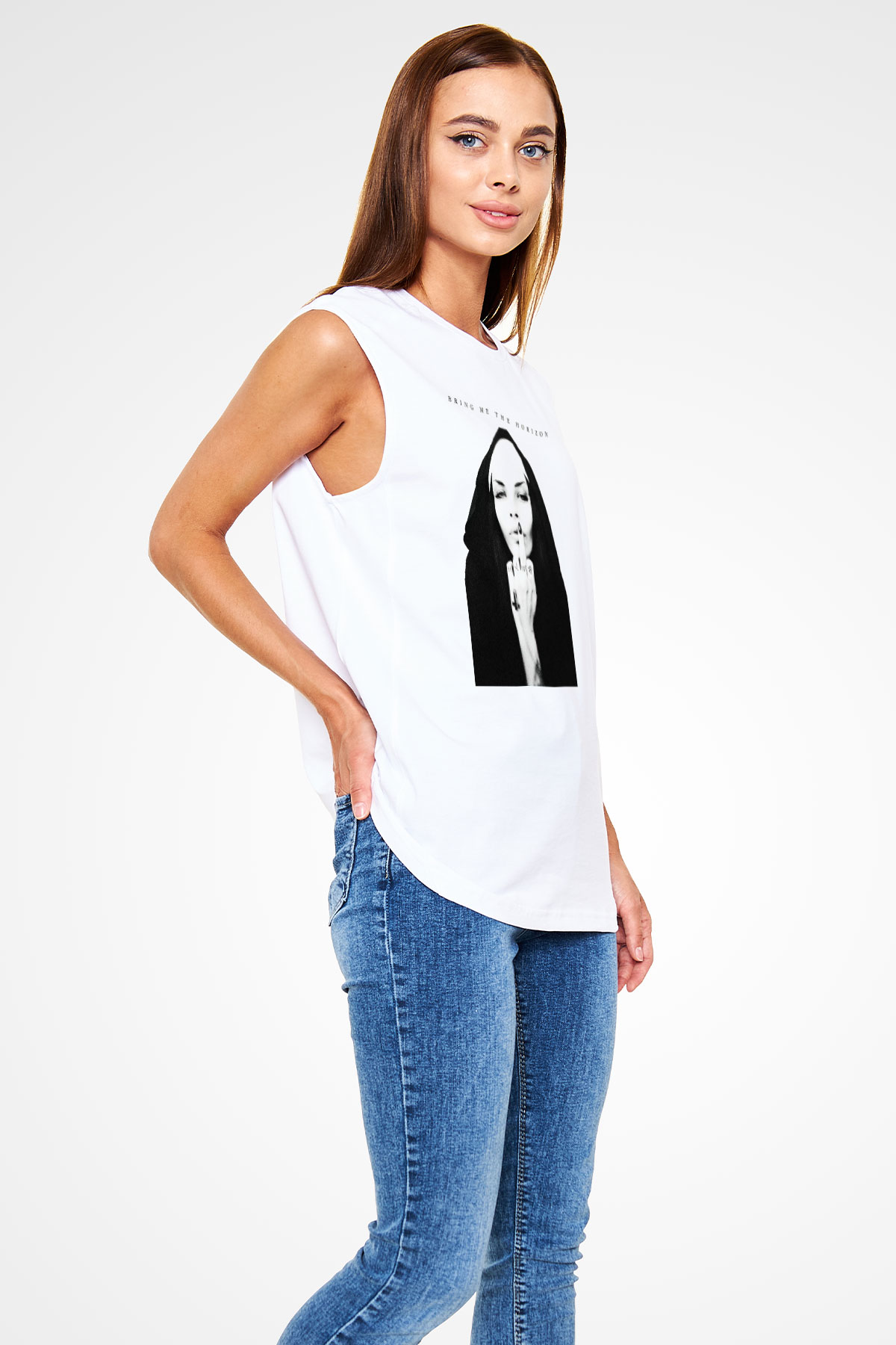 Bring Me the Horizon Beyaz Unisex Kolsuz Tişört
