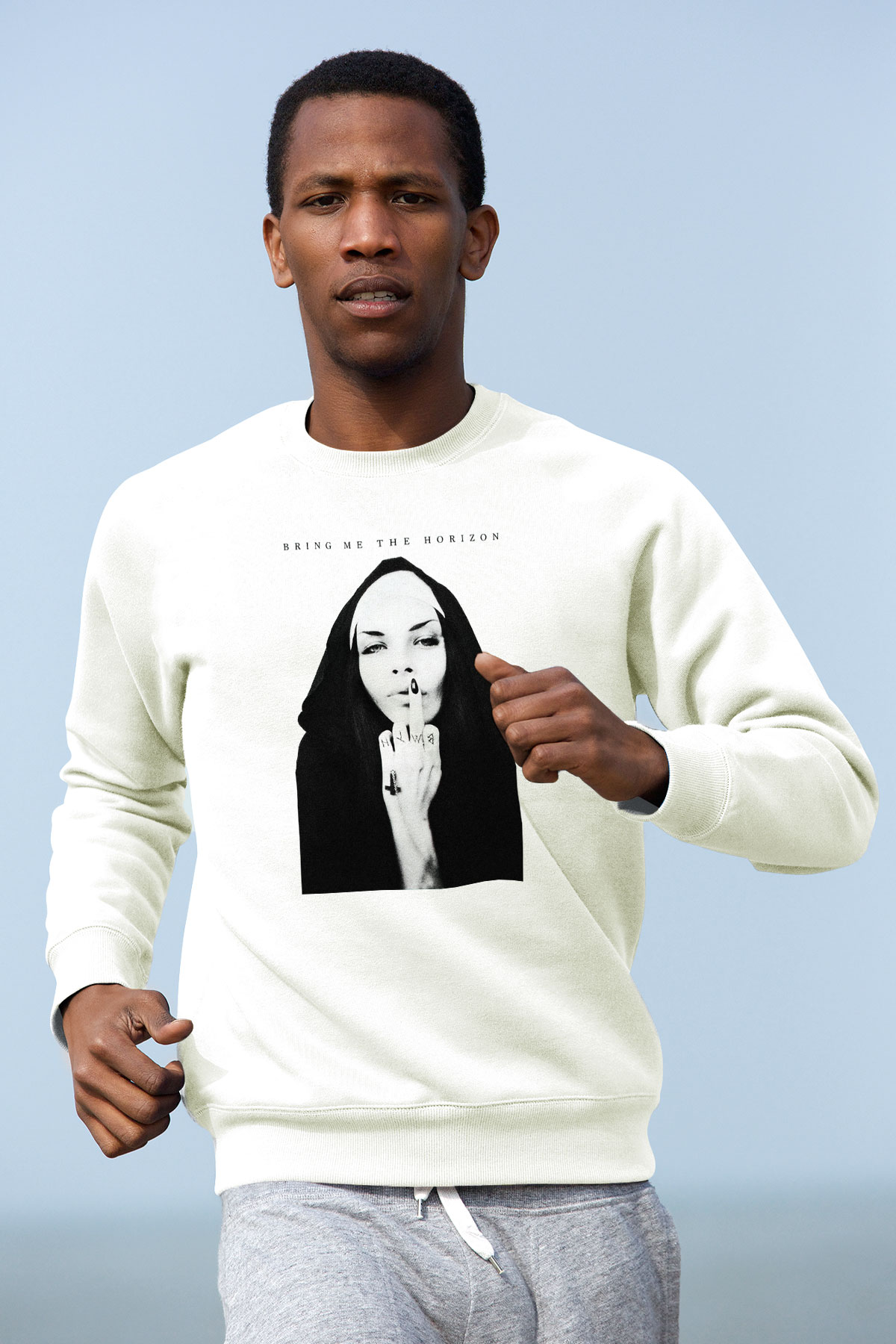 Bring Me the Horizon Beyaz Unisex Sweatshirt