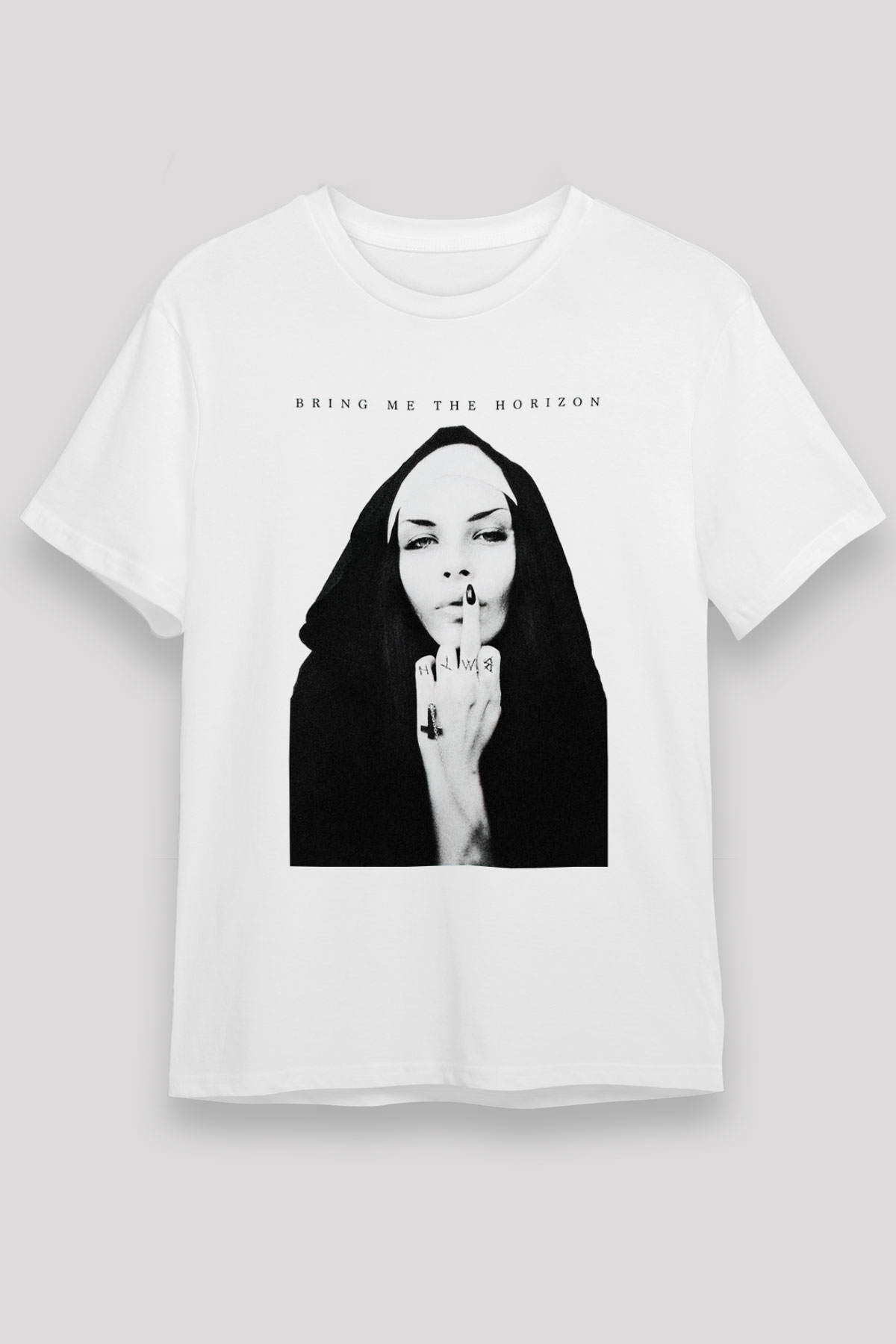 Bring Me the Horizon Beyaz Unisex Tişört T-Shirt - TişörtFabrikası