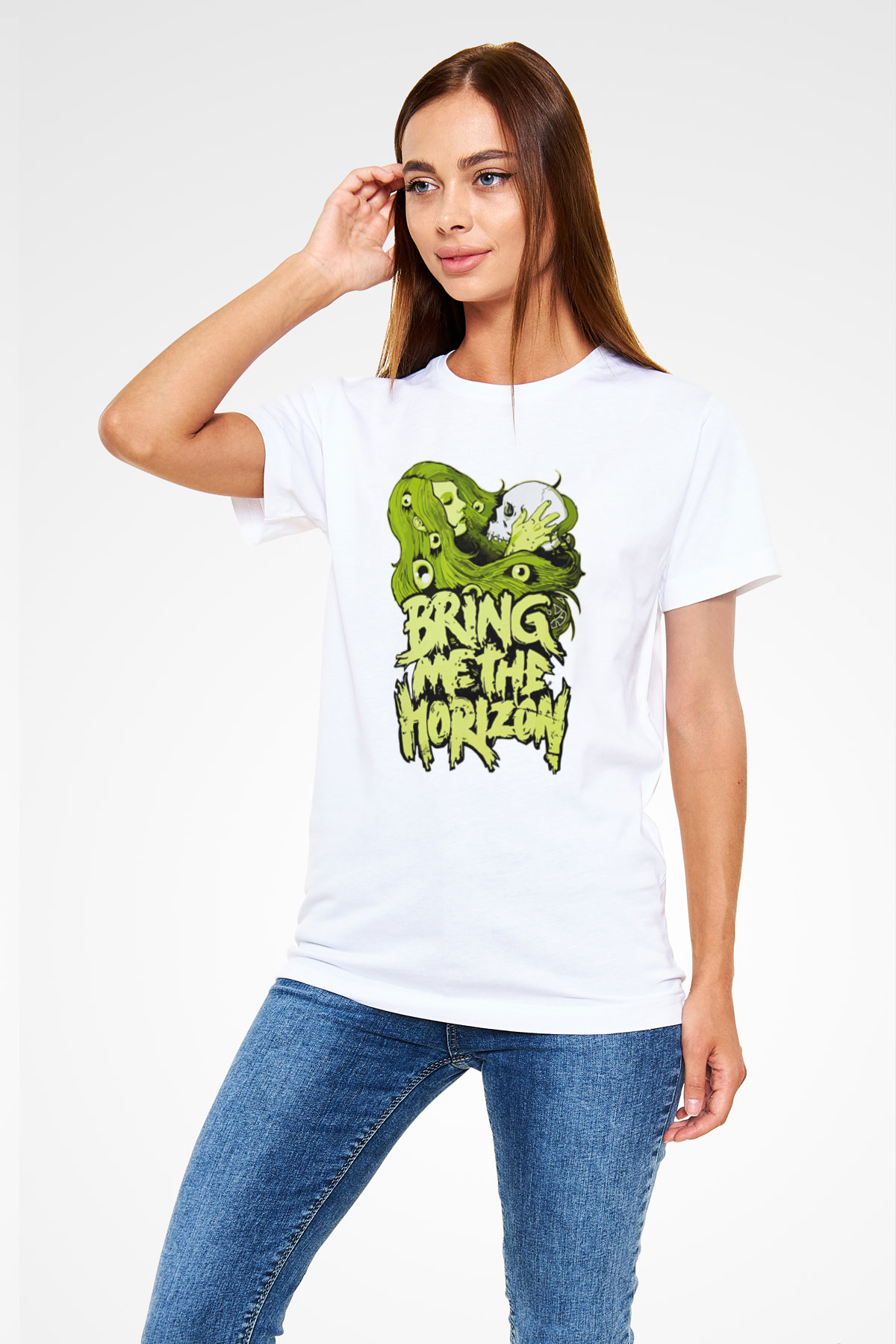 Bring Me the Horizon Beyaz Unisex Tişört T-Shirt - TişörtFabrikası