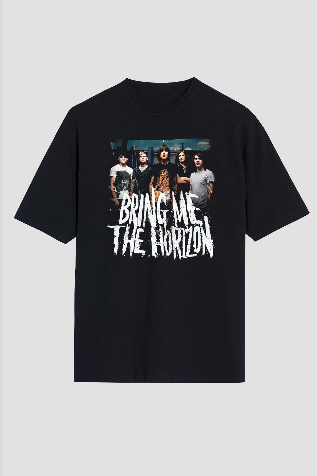 Bring Me the Horizon Siyah Unisex Oversize Tişört T-Shirt