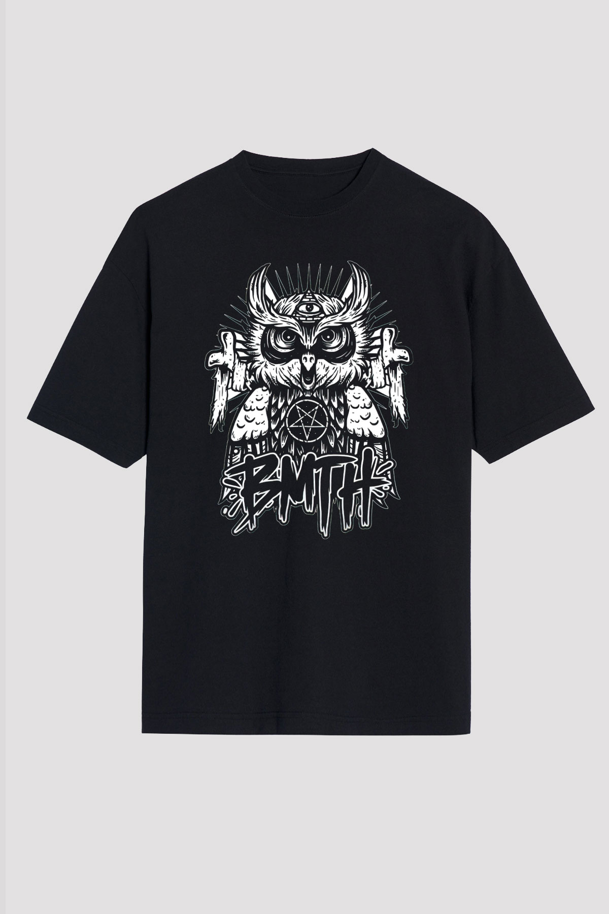 Bring Me the Horizon Siyah Unisex Oversize Tişört T-Shirt
