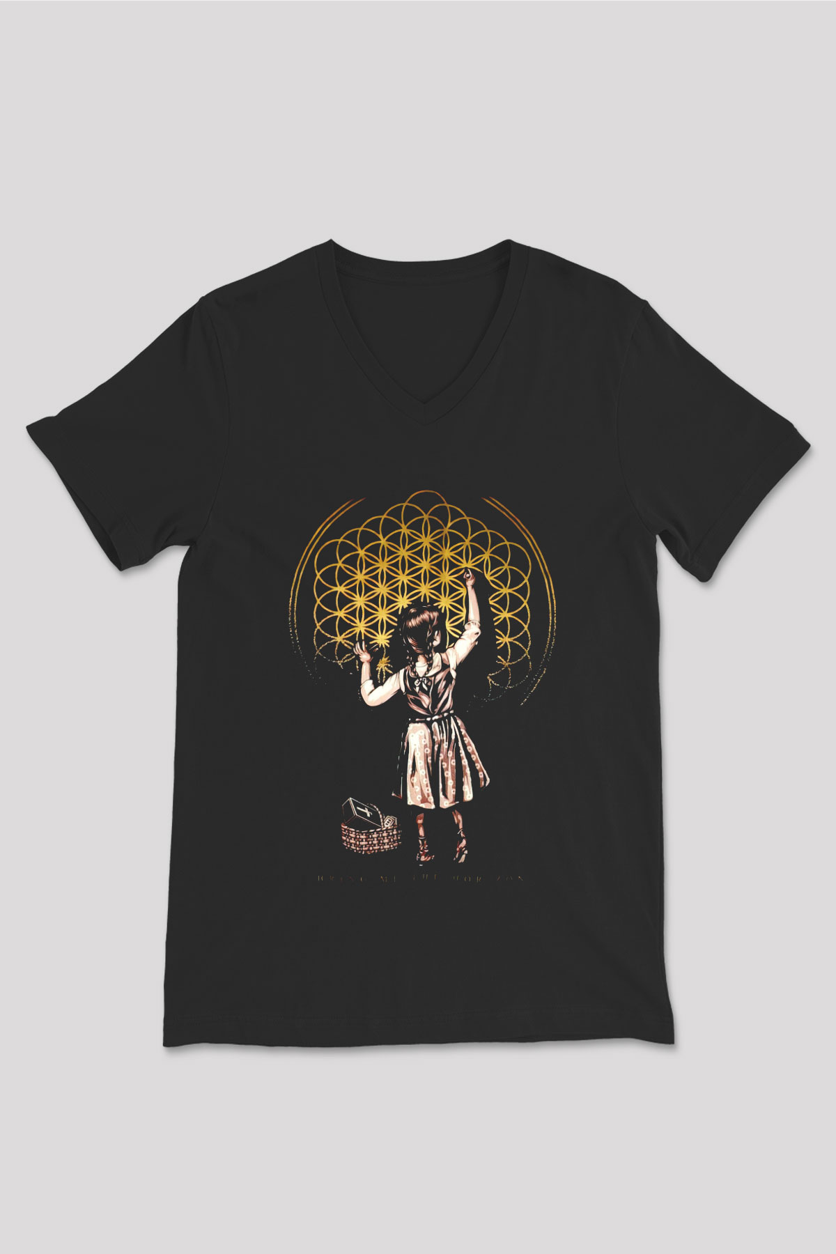 Bring Me the Horizon Siyah Unisex V Yaka Tişört