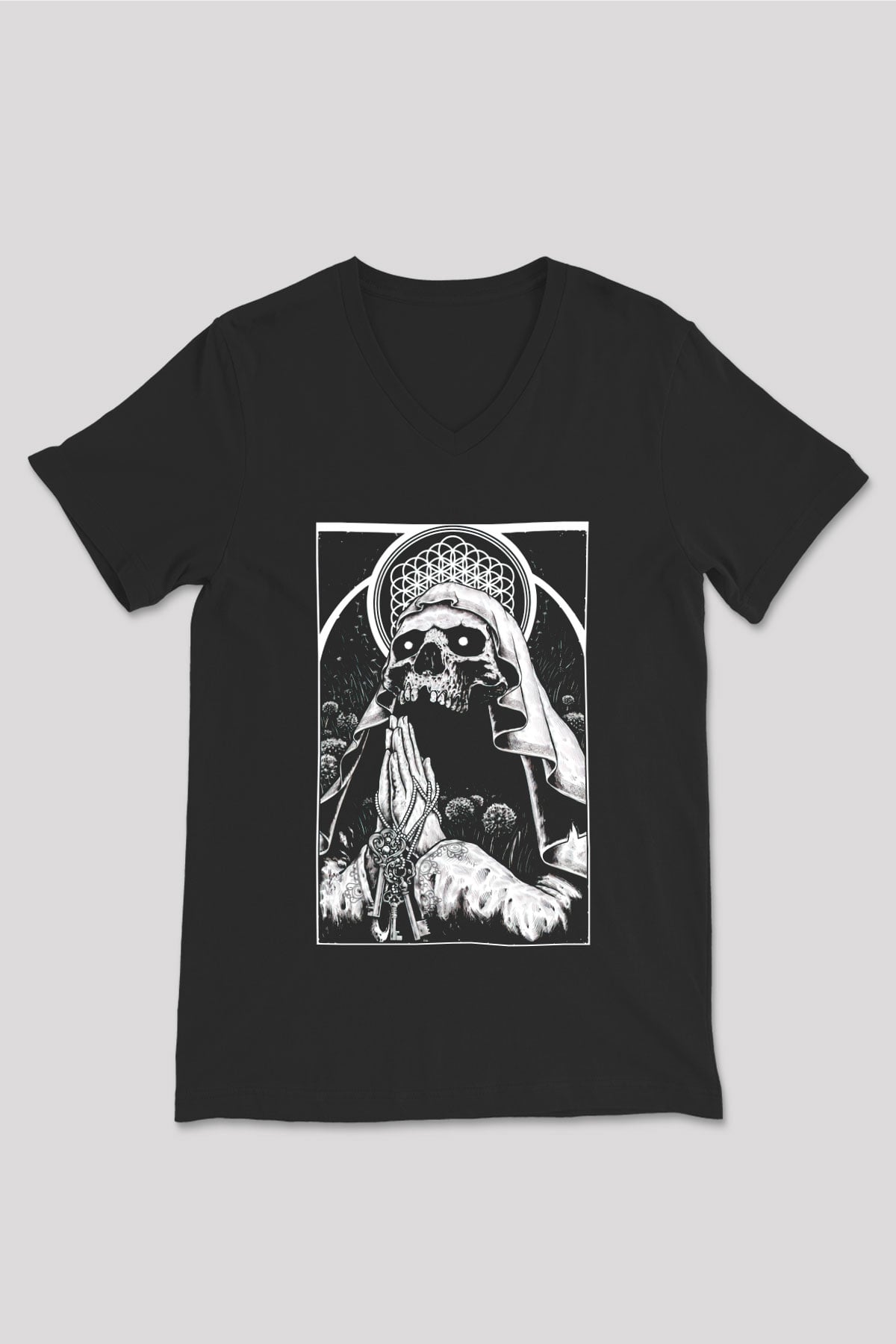 Bring Me the Horizon Siyah Unisex V Yaka Tişört T-Shirt