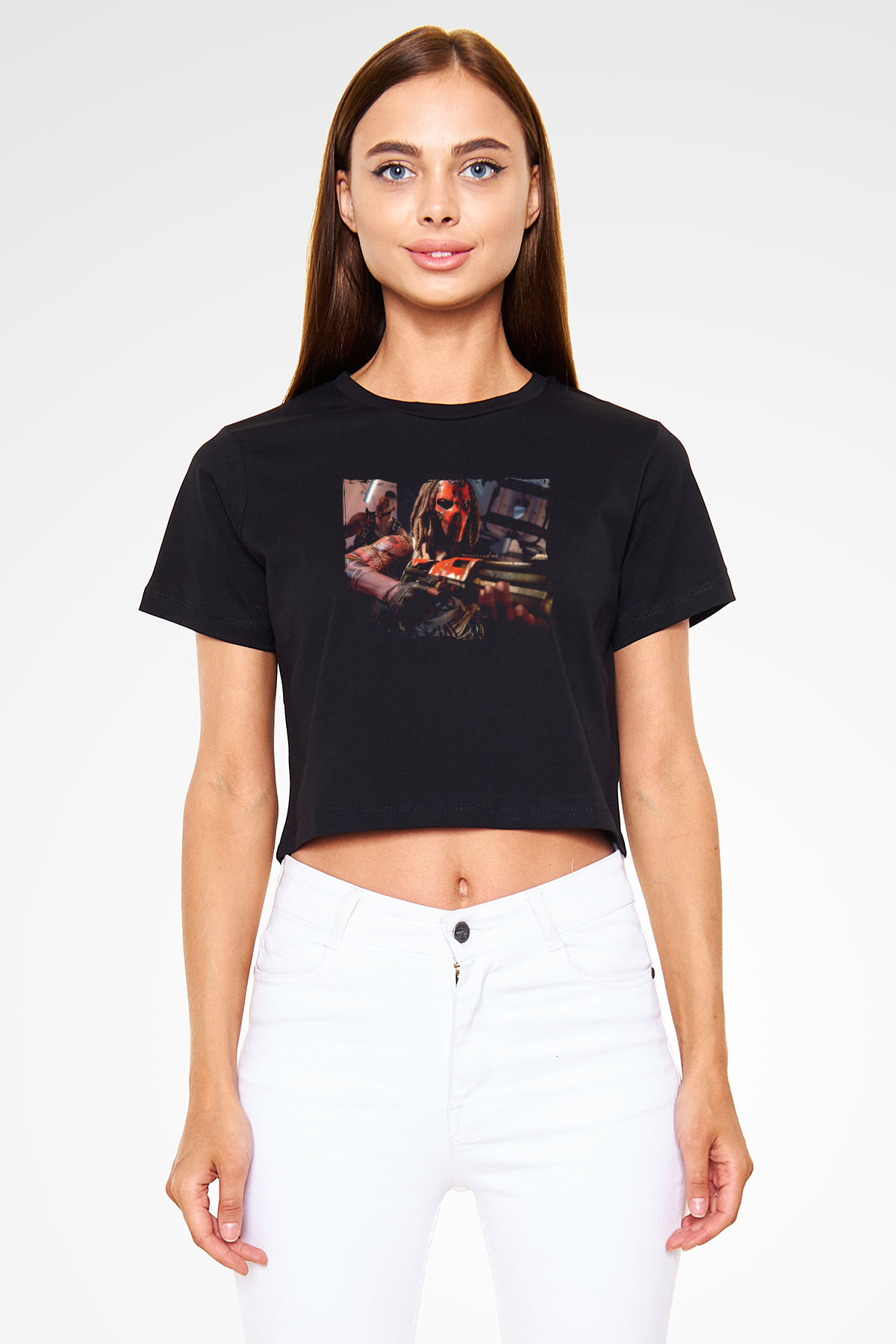Brink Siyah  Crop Top Tişört