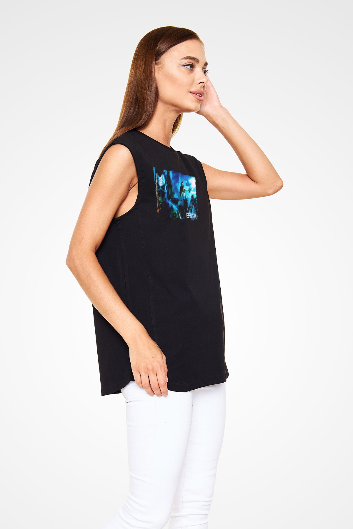 Brink Siyah Unisex Kolsuz Tişört
