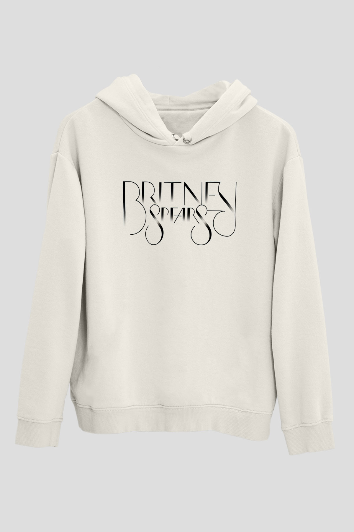 Britney Spears Beyaz Unisex Kapşonlu Sweatshirt
