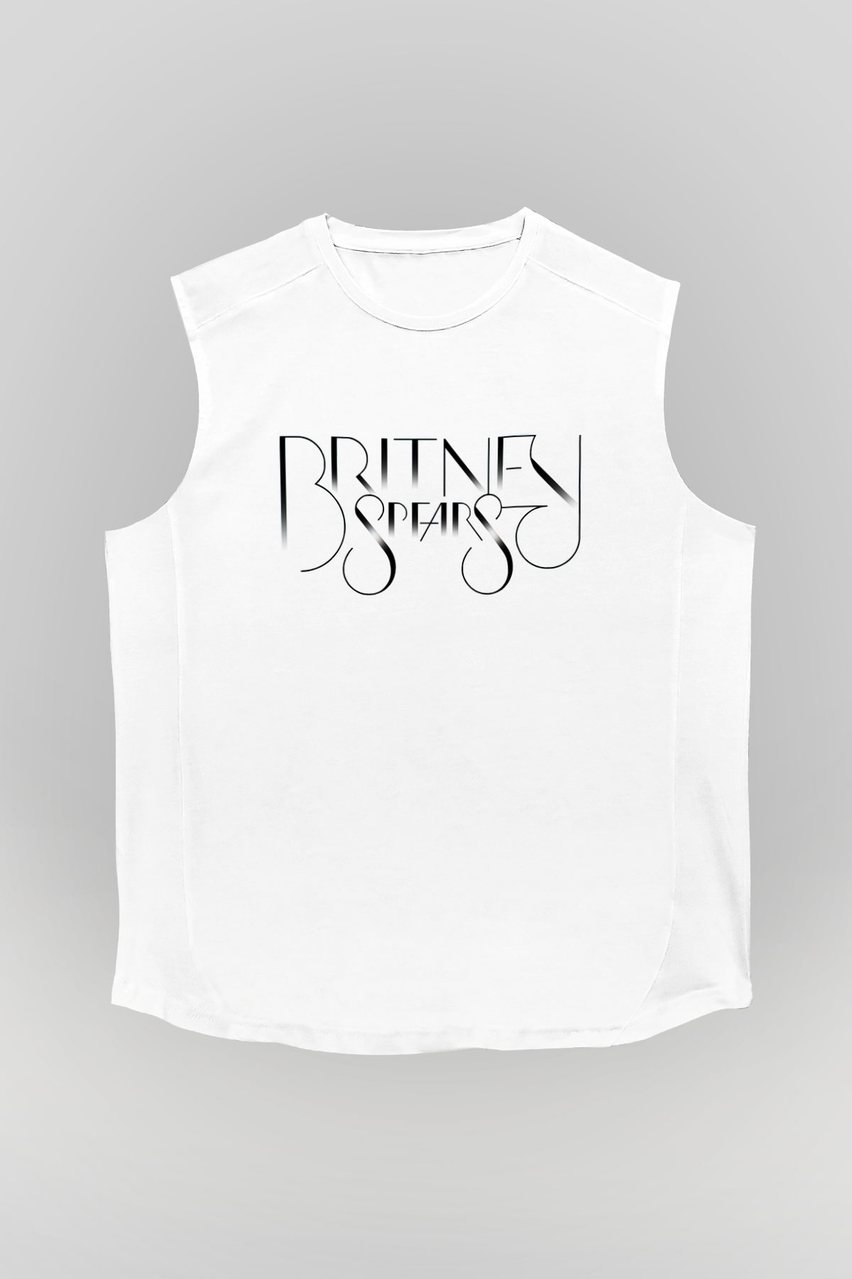 Britney Spears Beyaz Unisex Kolsuz Tişört