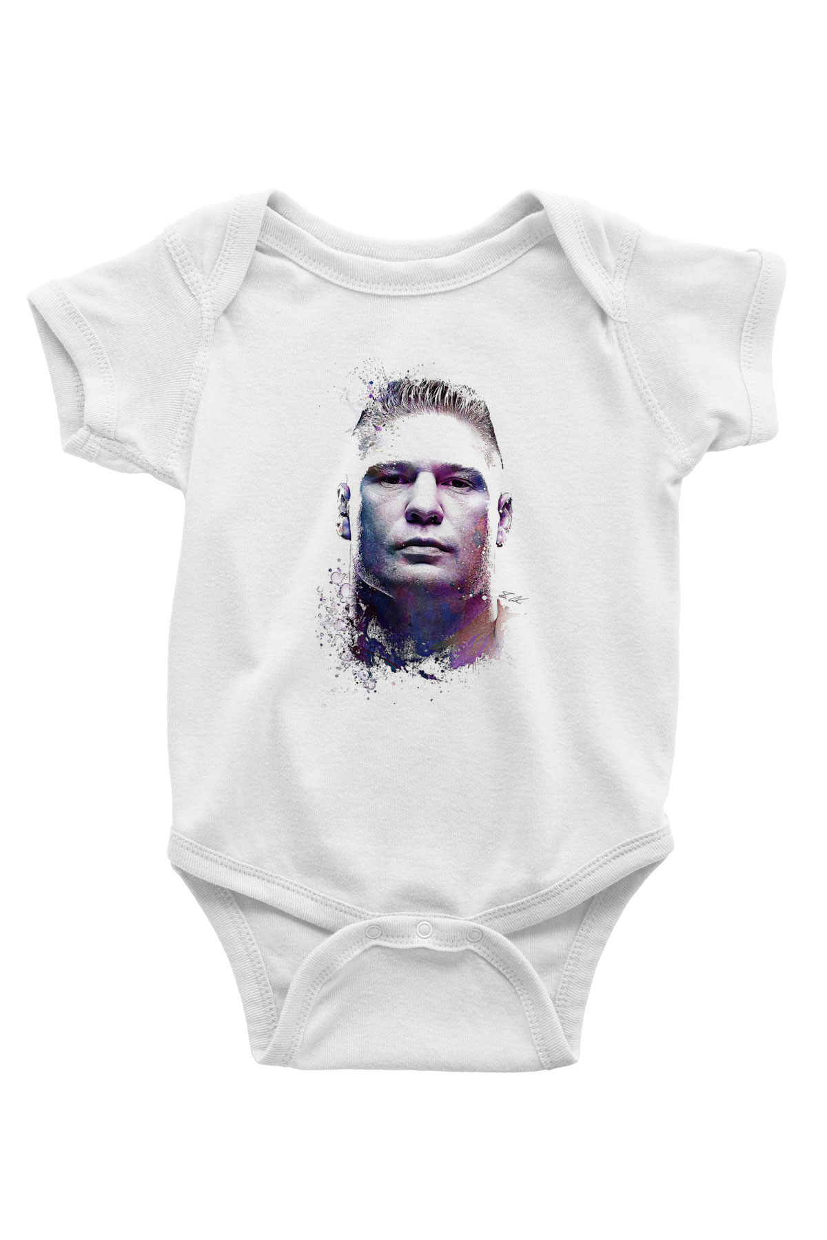 Brock Lesnar Baskılı Beyaz Unisex Bebek Body - Zıbın