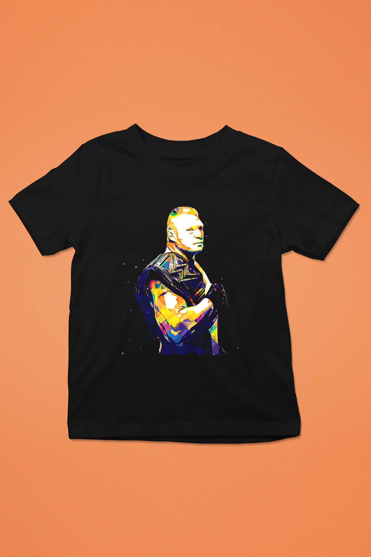 Brock Lesnar Baskılı Unisex Siyah Çocuk Tişört - Tshirt