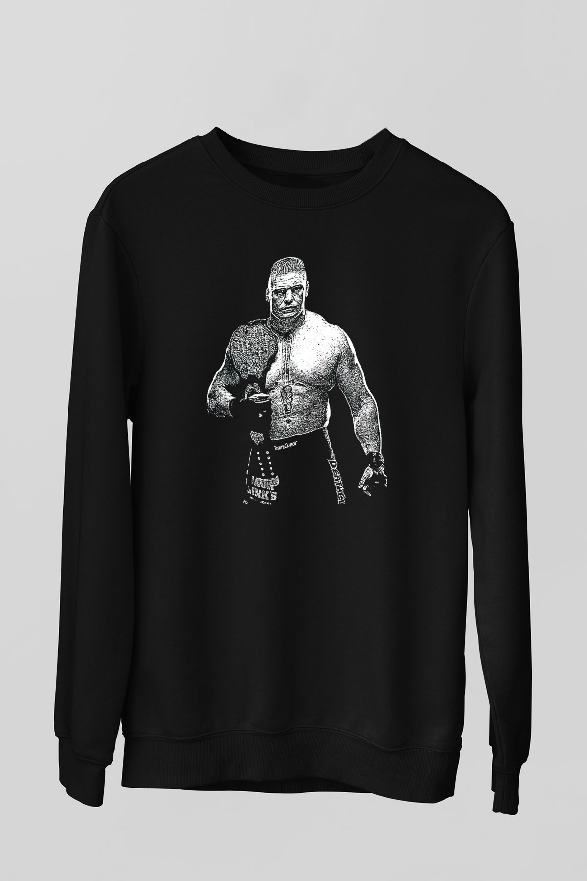 Brock Lesnar Baskılı Unisex Siyah Sweatshirt