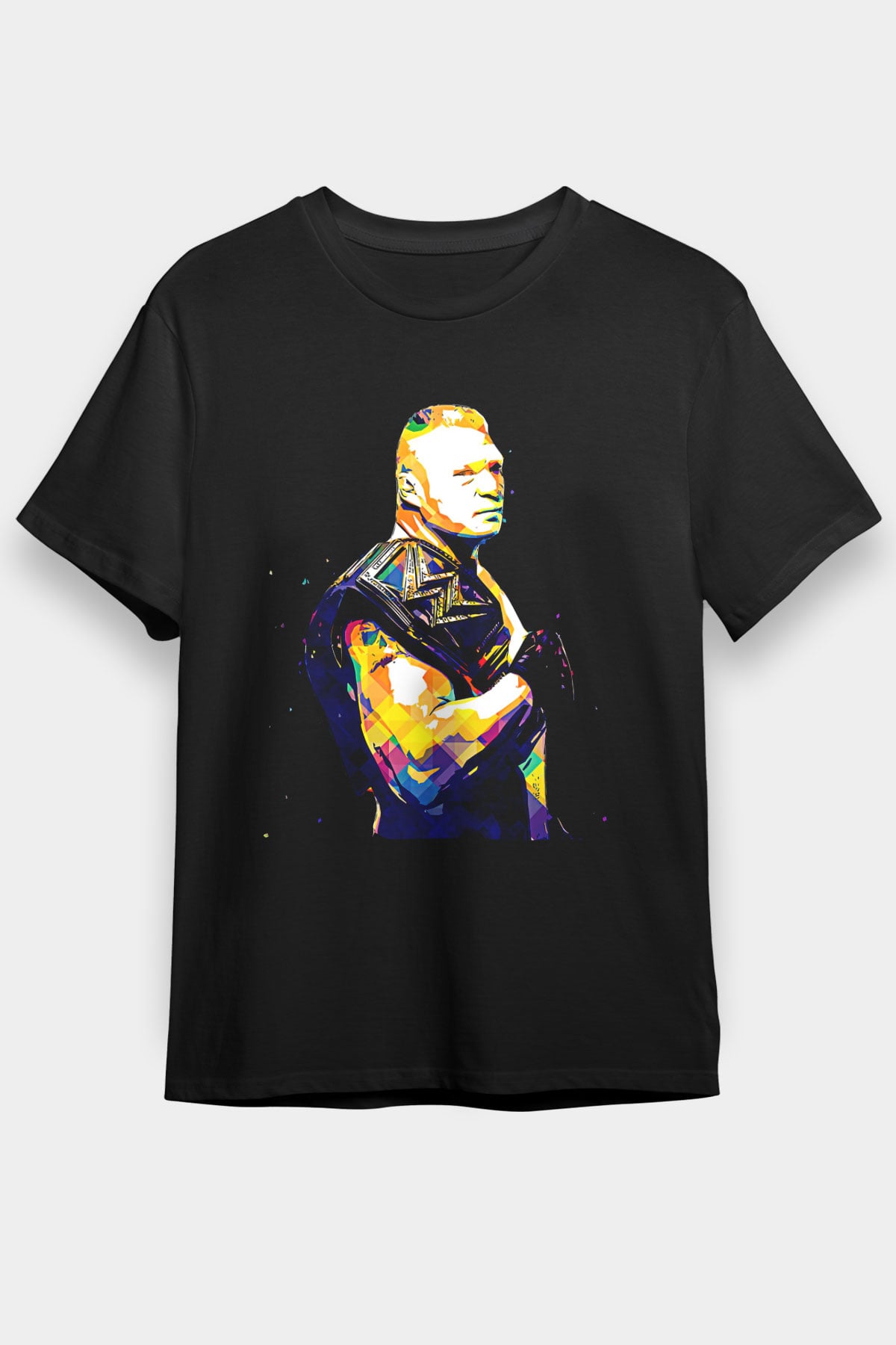 Brock Lesnar Baskılı Unisex Siyah Tişört - Tshirt