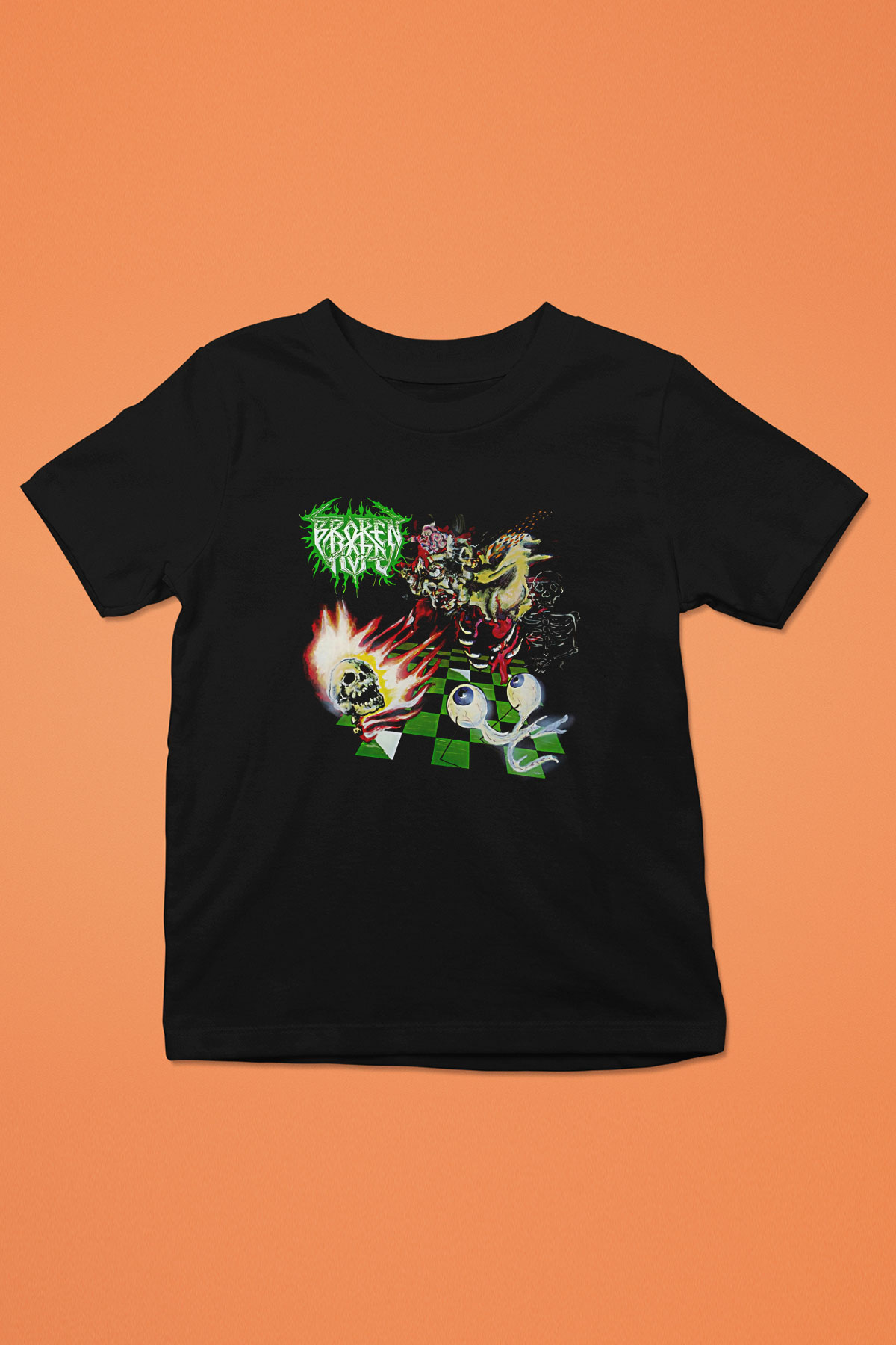 Broken Hope Baskılı Unisex Siyah Çocuk Tişört - Tshirt