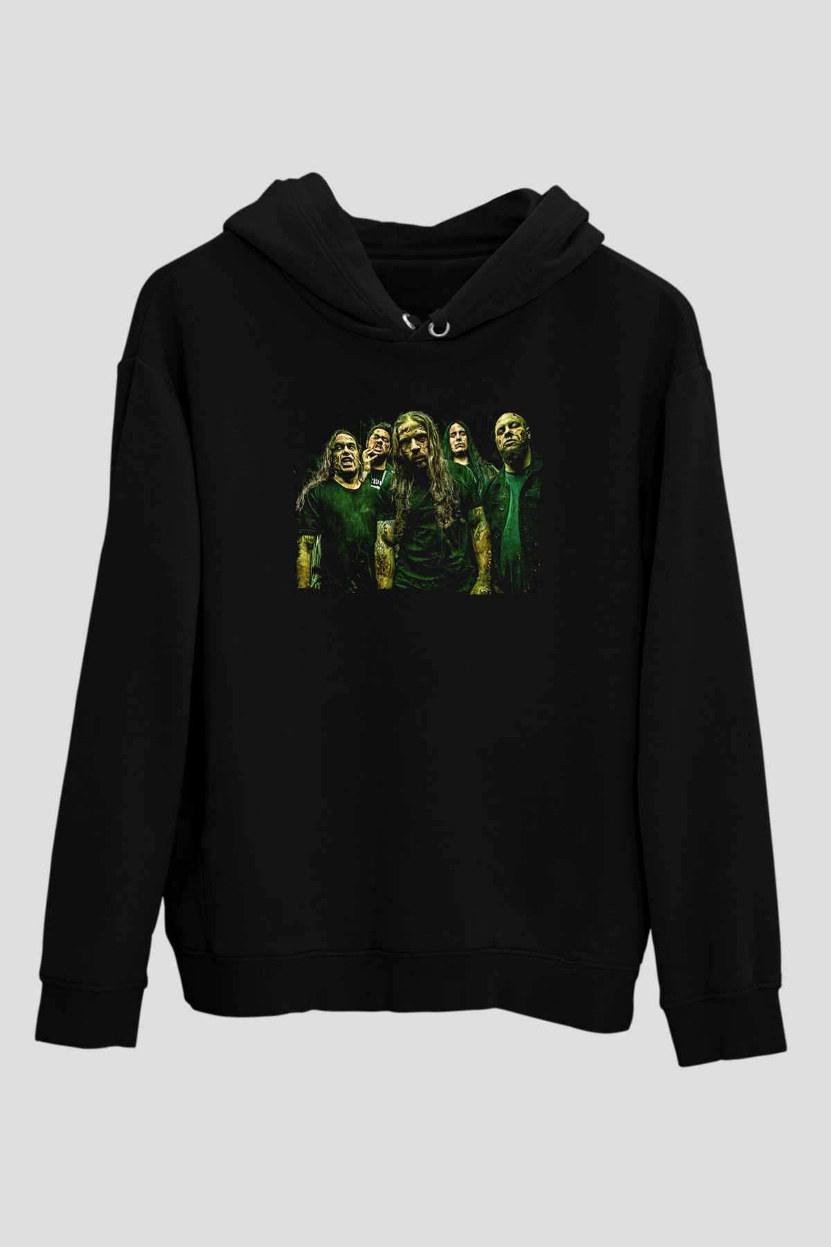 Broken Hope Baskılı Unisex Siyah Kapüşonlu Sweatshirt