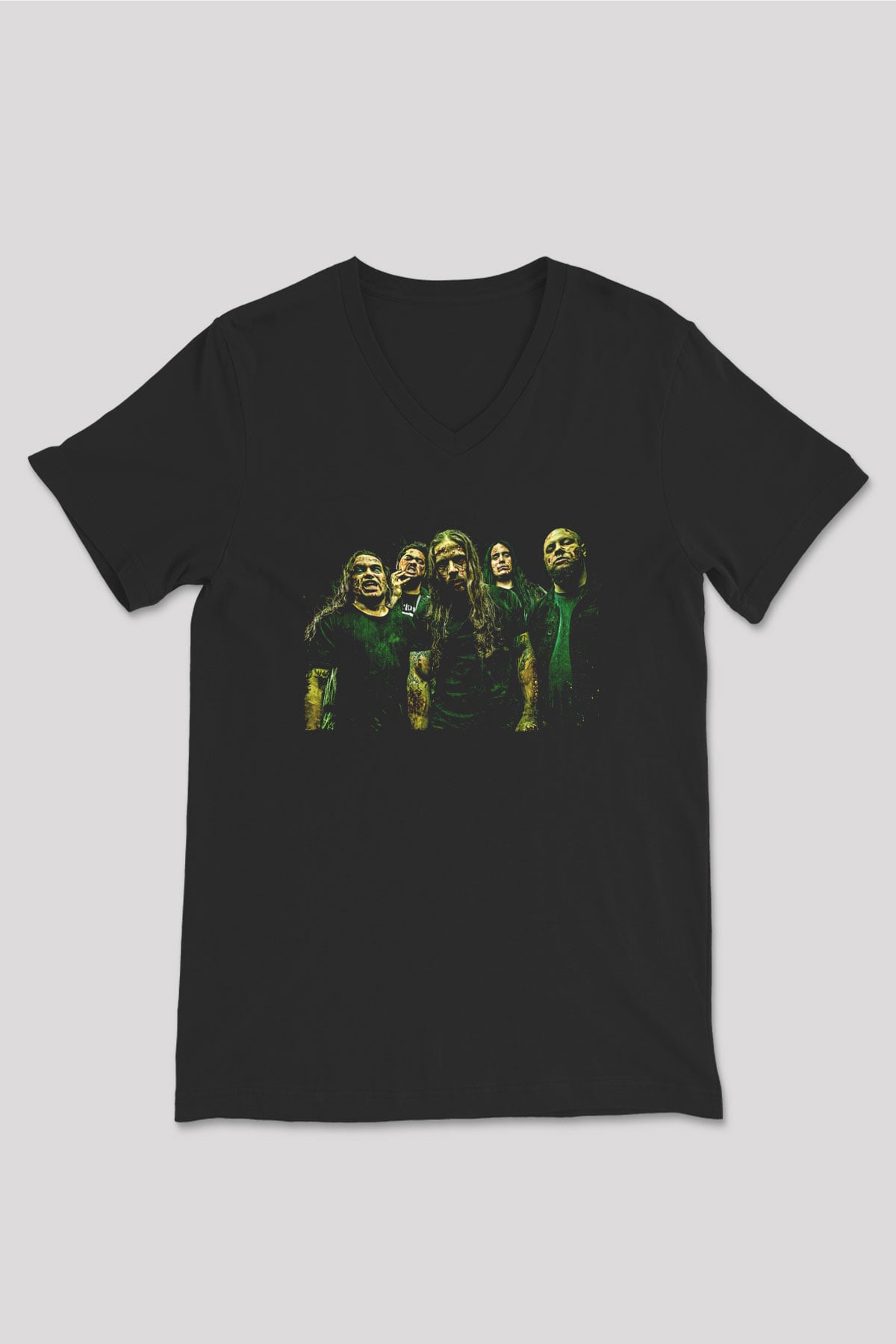 Broken Hope Baskılı Unisex Siyah V Yaka Tişört - Tshirt