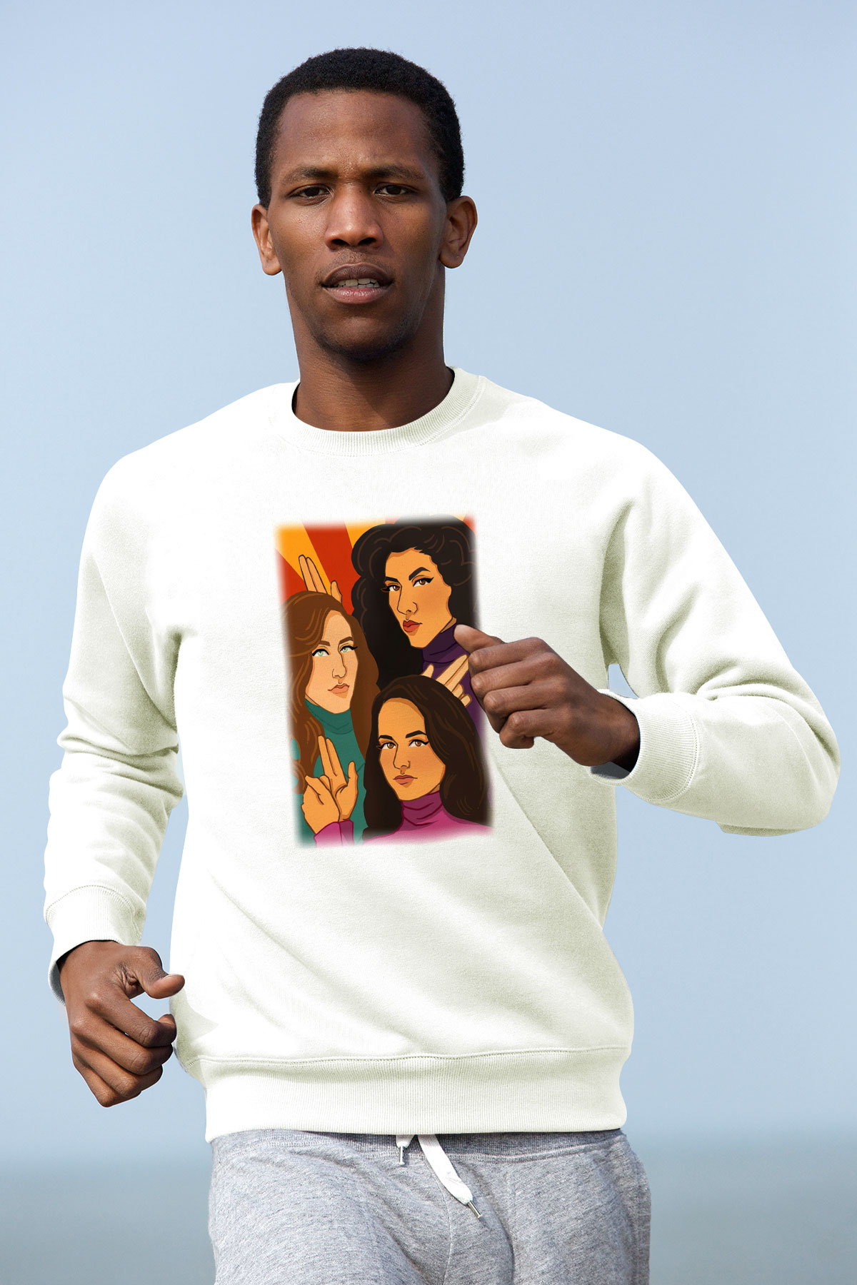 Brooklyn Nine-Nine Beyaz Unisex Sweatshirt