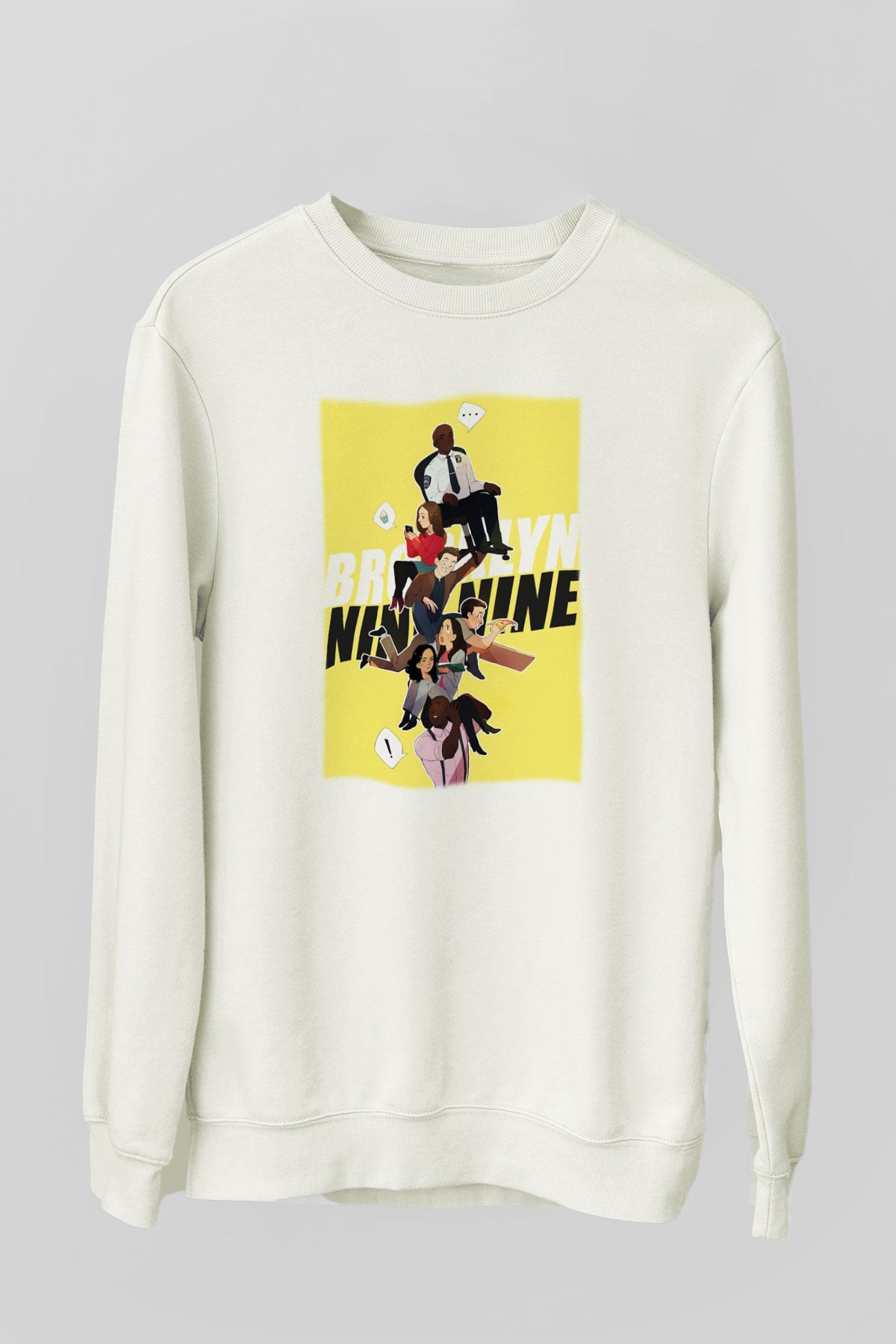 Brooklyn Nine-Nine Beyaz Unisex Sweatshirt