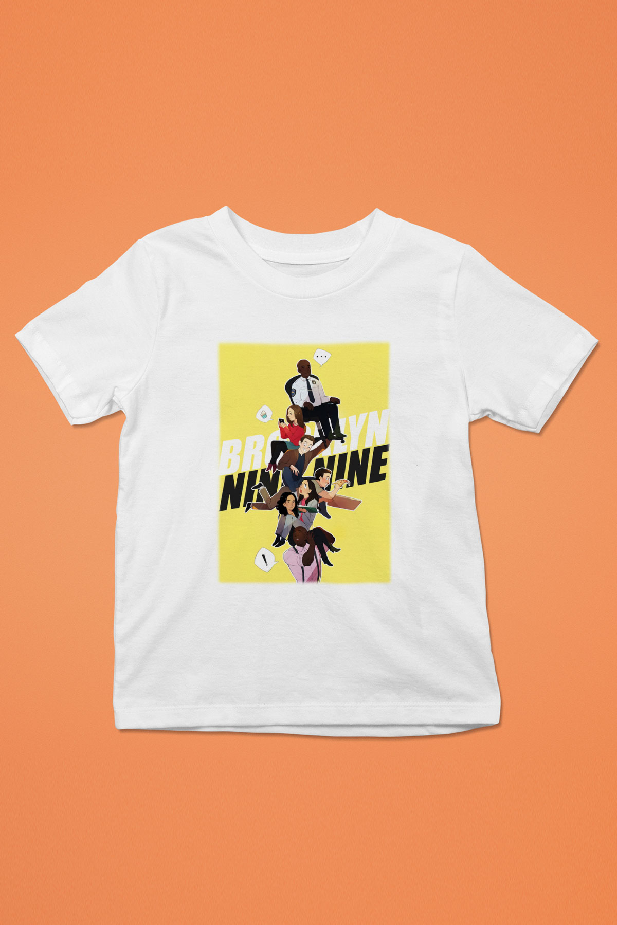 Brooklyn NineNine Baskılı Beyaz Unisex Çocuk Tişört