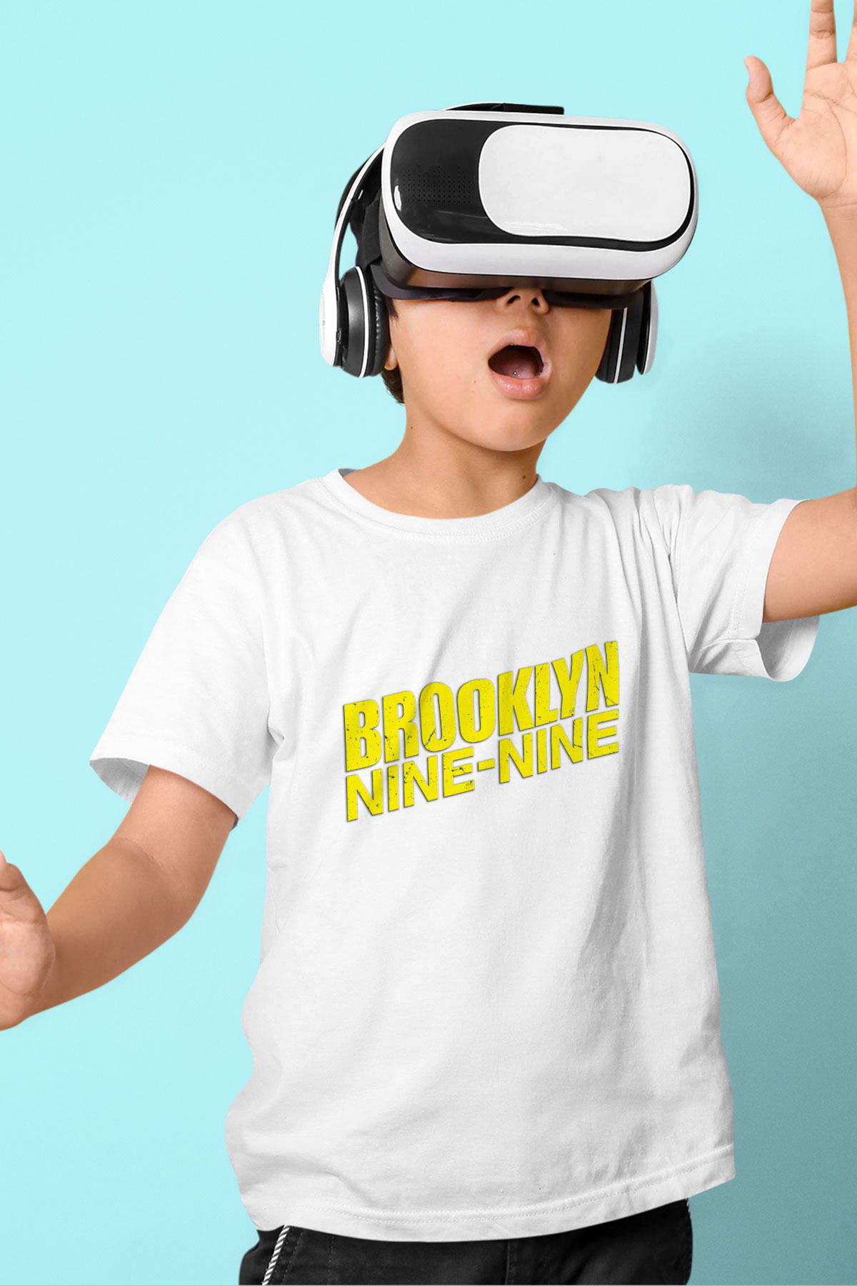 Brooklyn NineNine Baskılı Beyaz Unisex Çocuk Tişört