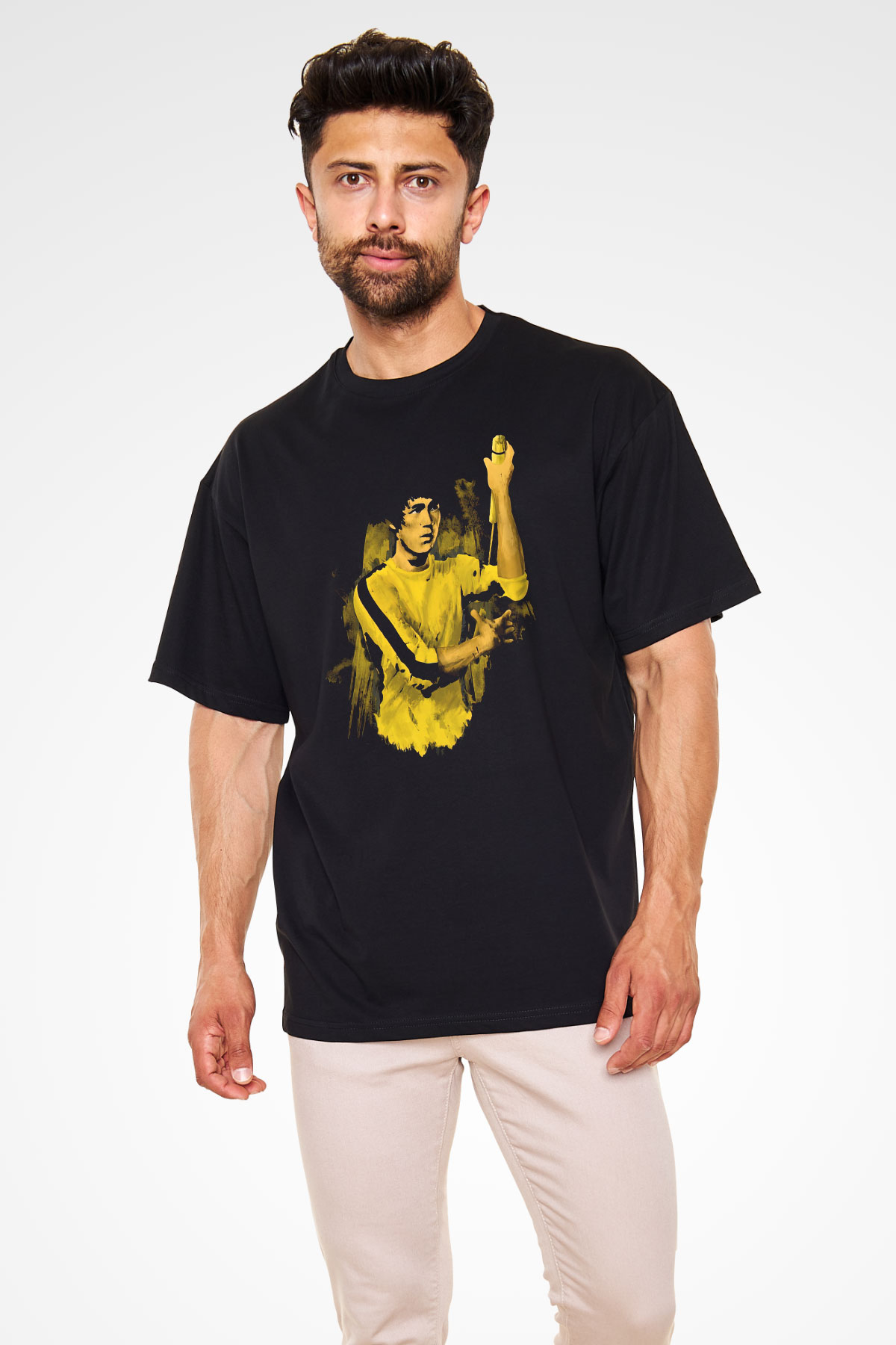Bruce Lee Siyah Unisex Oversize Tişört T-Shirt