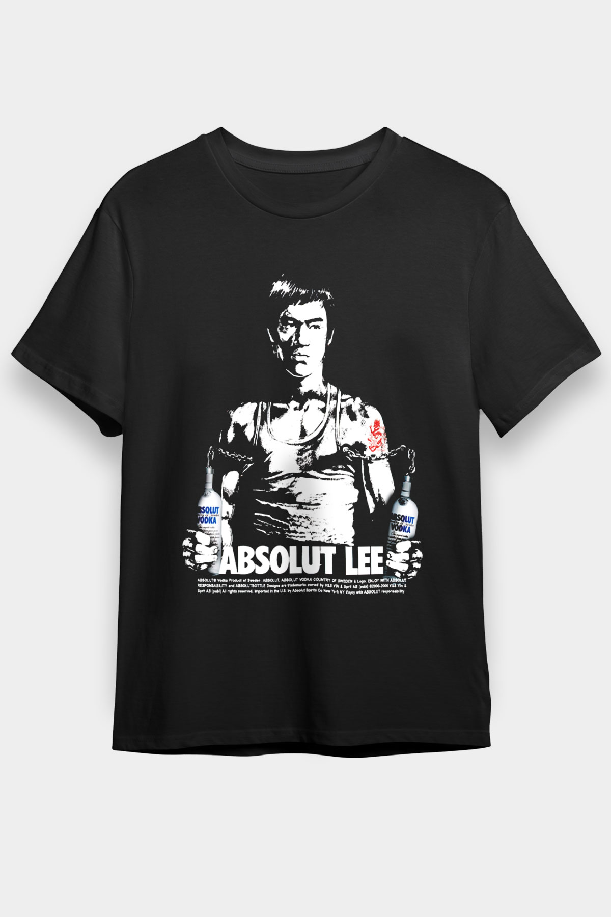 Bruce Lee Siyah Unisex Tişört T-Shirt - TişörtFabrikası