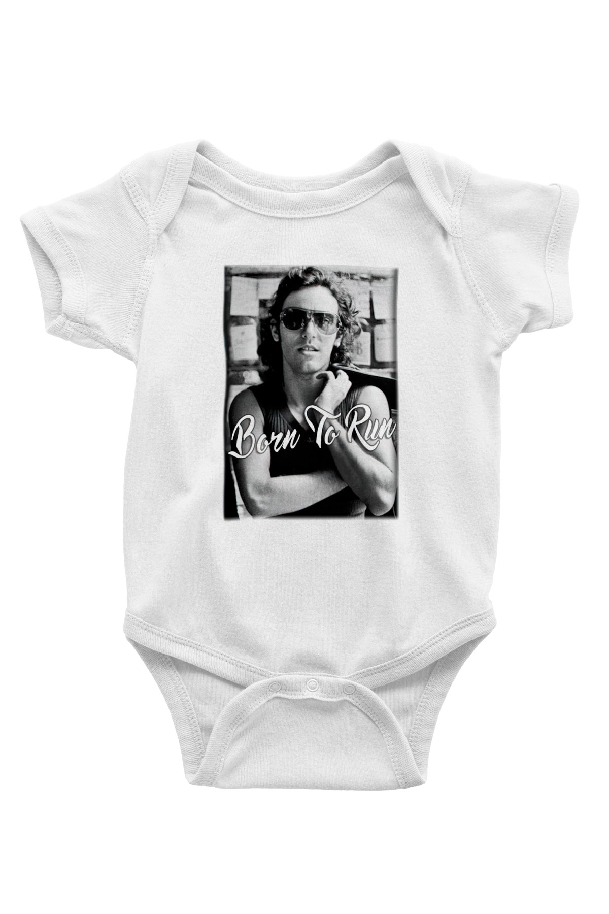 Bruce Springsteen Baskılı Beyaz Unisex Bebek Body - Zıbın