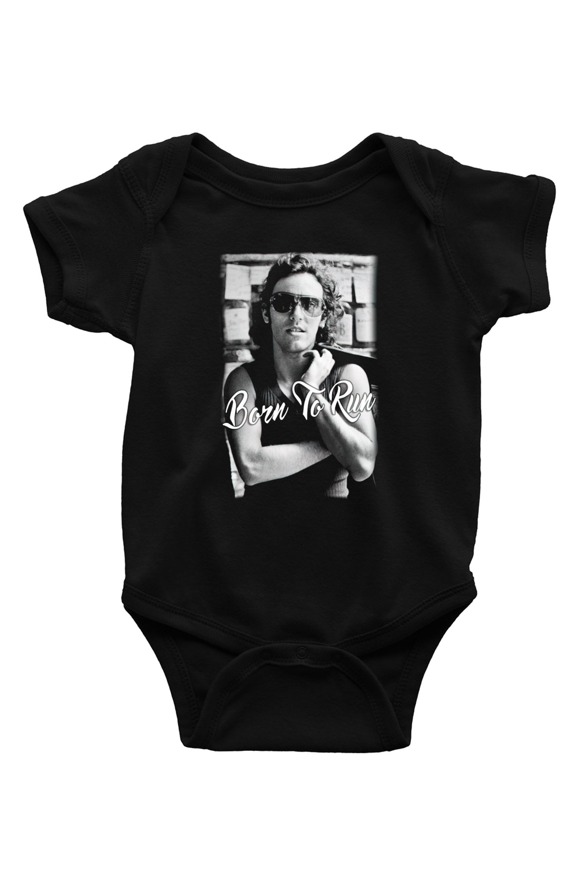 Bruce Springsteen Baskılı Siyah Bebek Body - Zıbın