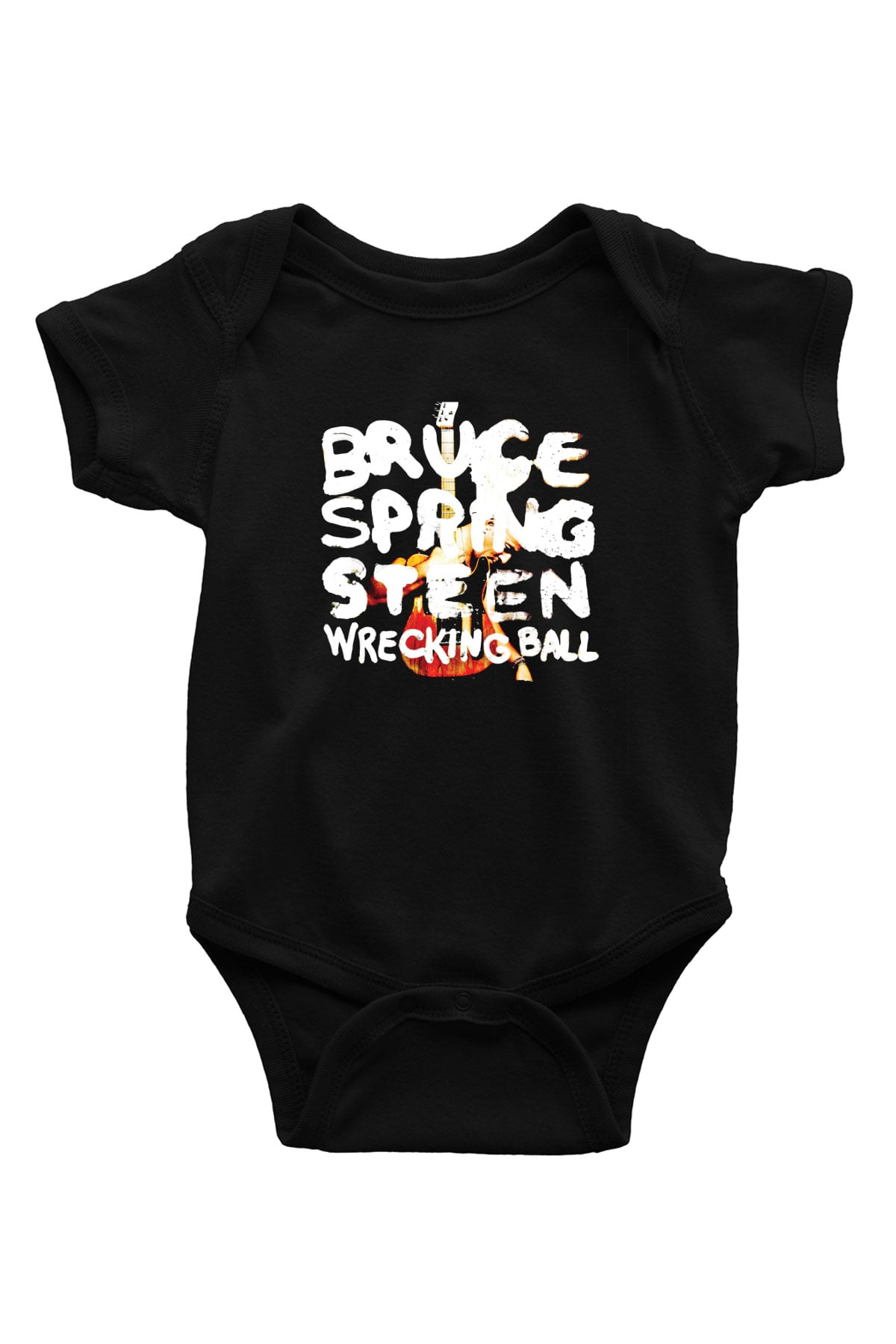 Bruce Springsteen Baskılı Unisex Siyah Bebek Body - Zıbın