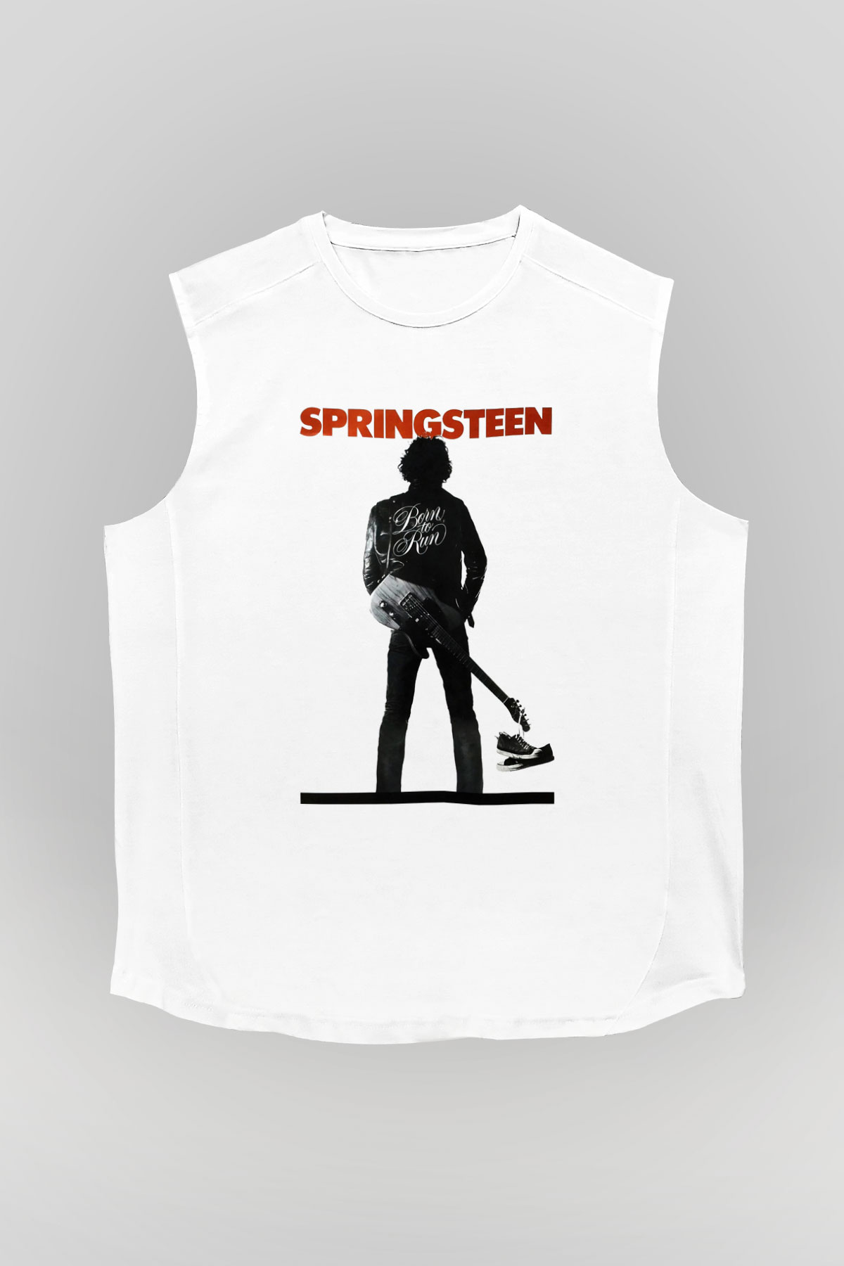 Bruce Springsteen Beyaz Unisex Kolsuz Tişört