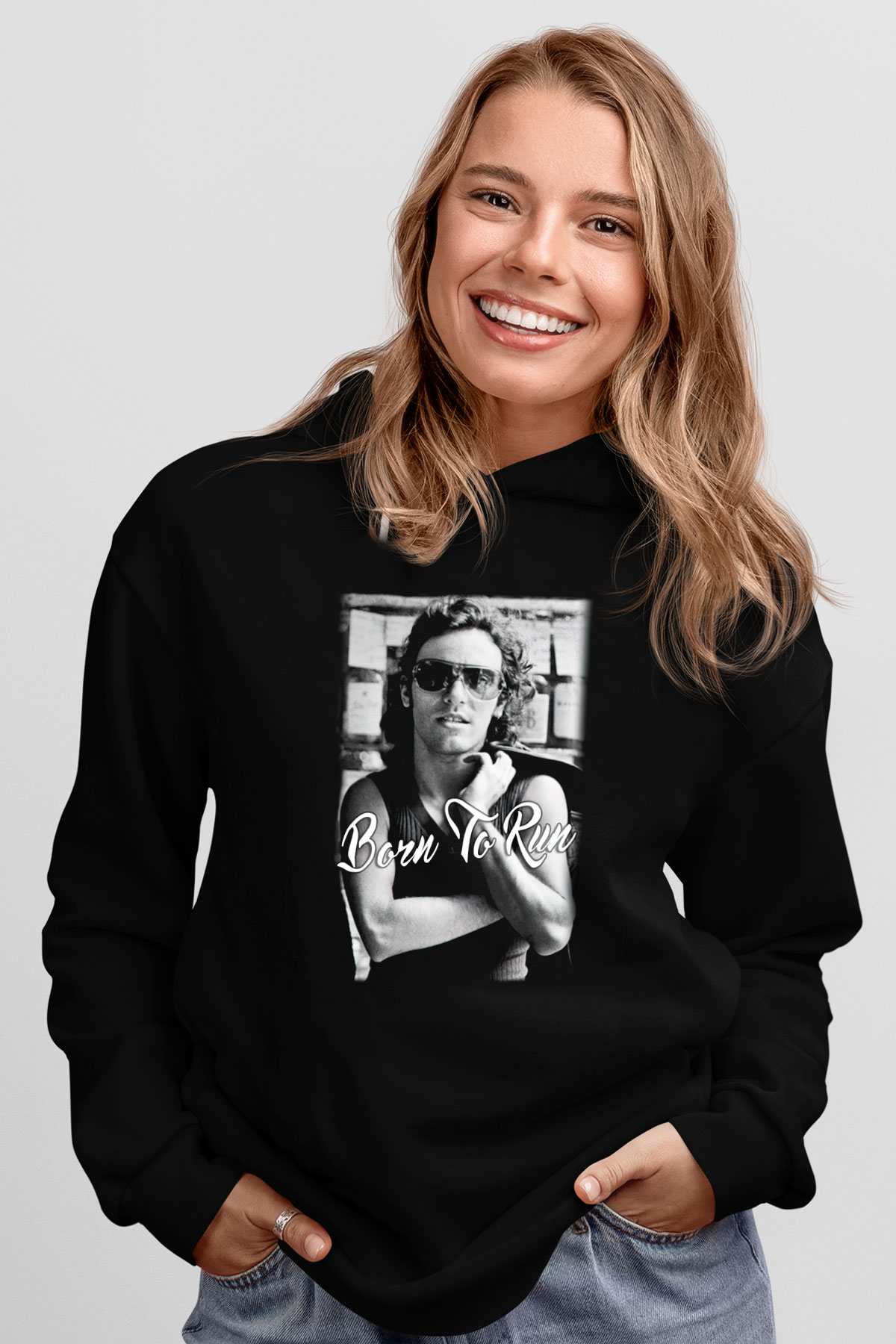 Bruce Springsteen Siyah Unisex Hoodie