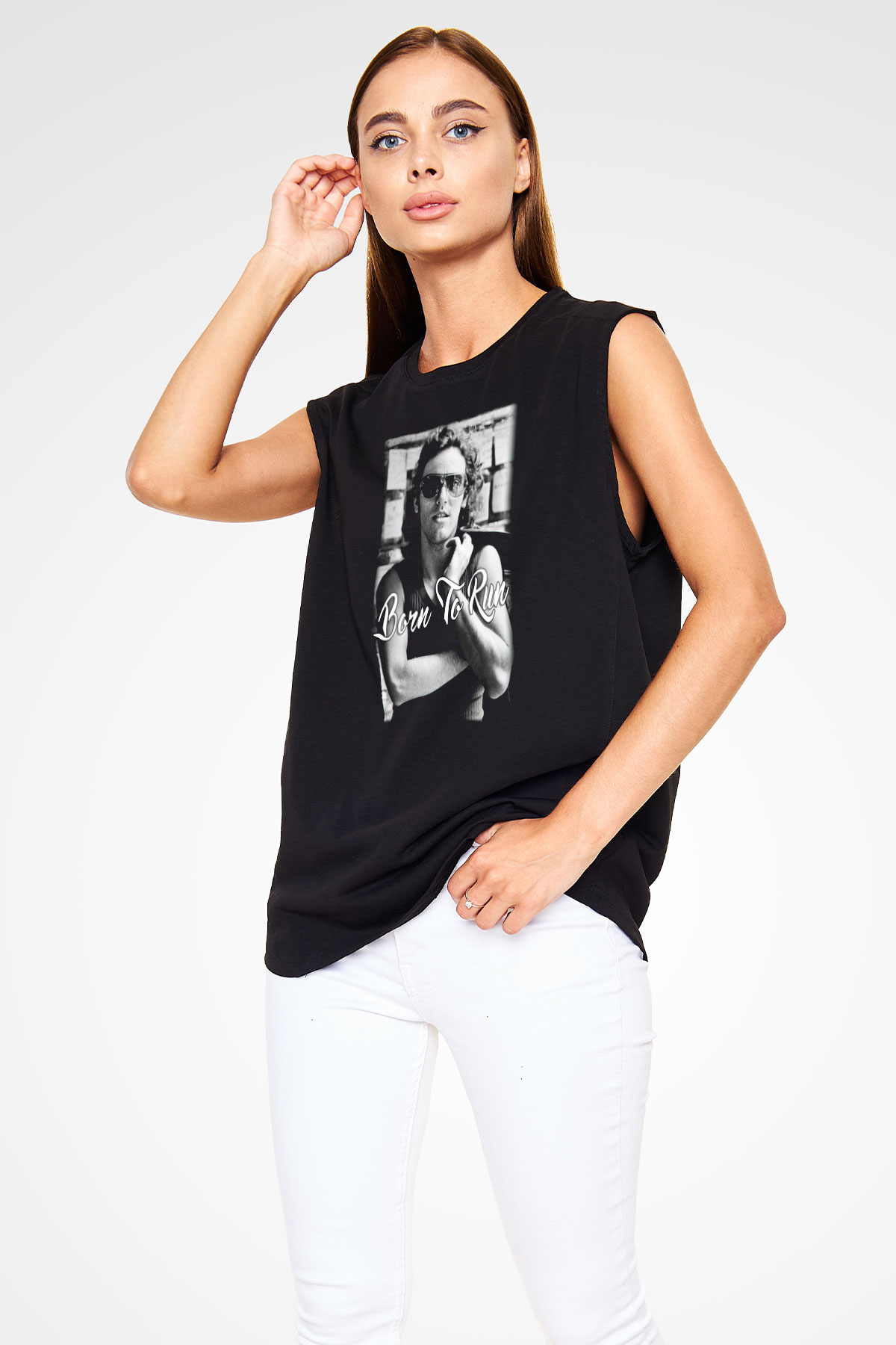 Bruce Springsteen Siyah Unisex Kolsuz Tişört