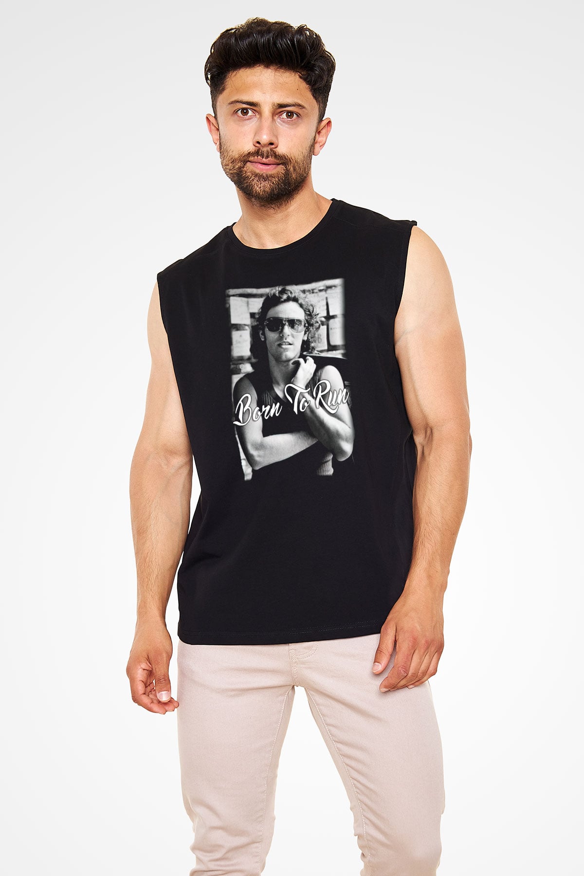 Bruce Springsteen Siyah Unisex Kolsuz Tişört