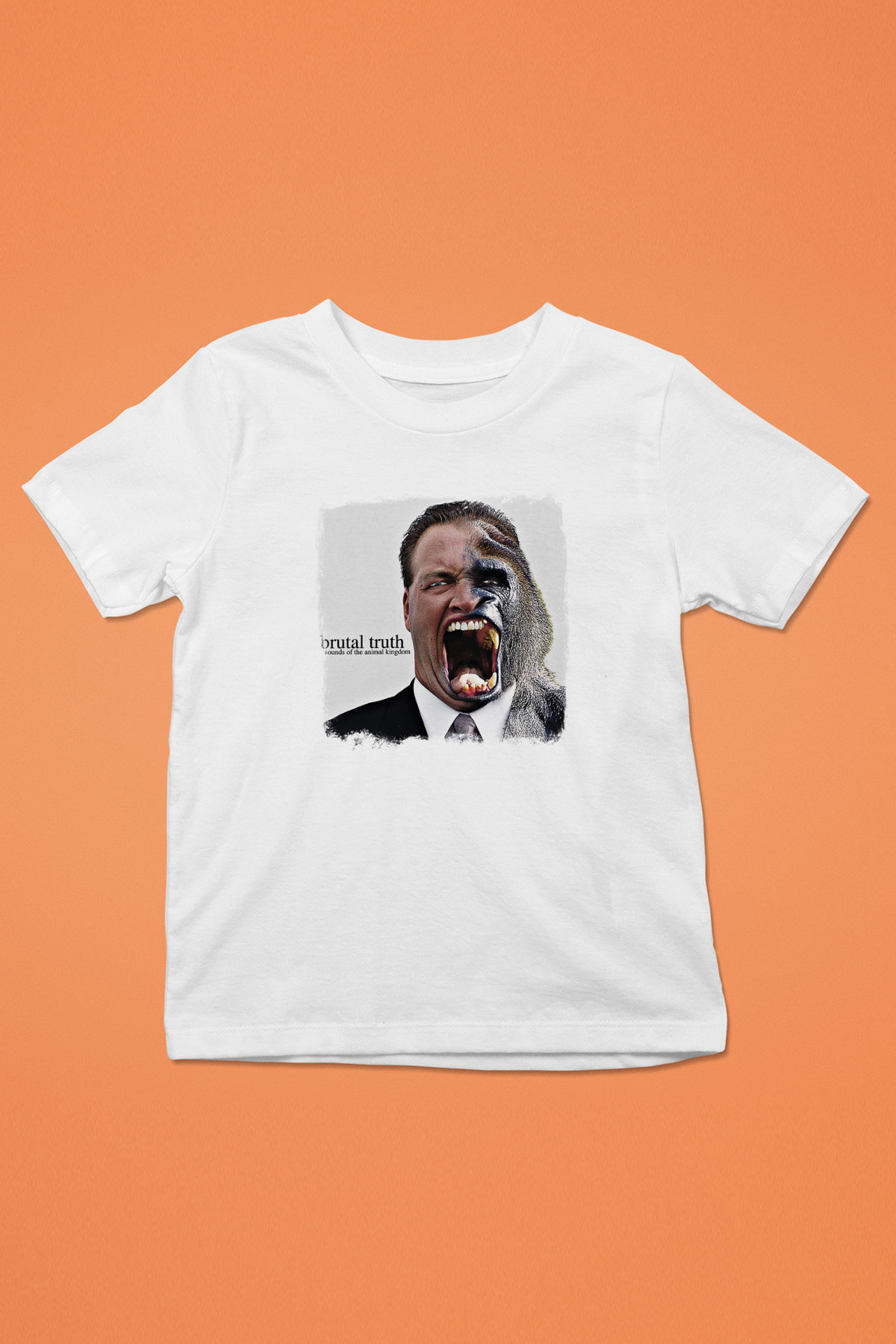 Brutal Truth Baskılı Unisex Beyaz Çocuk Tişört