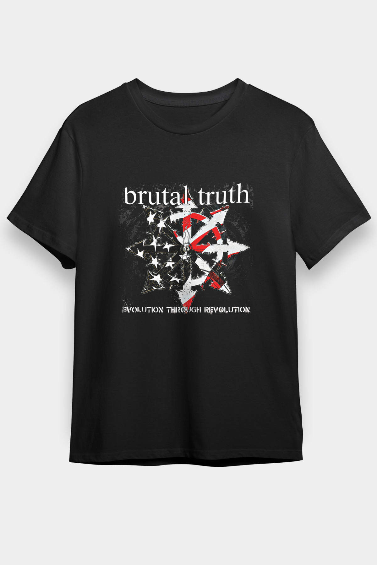 Brutal Truth Baskılı Unisex Siyah Tişört