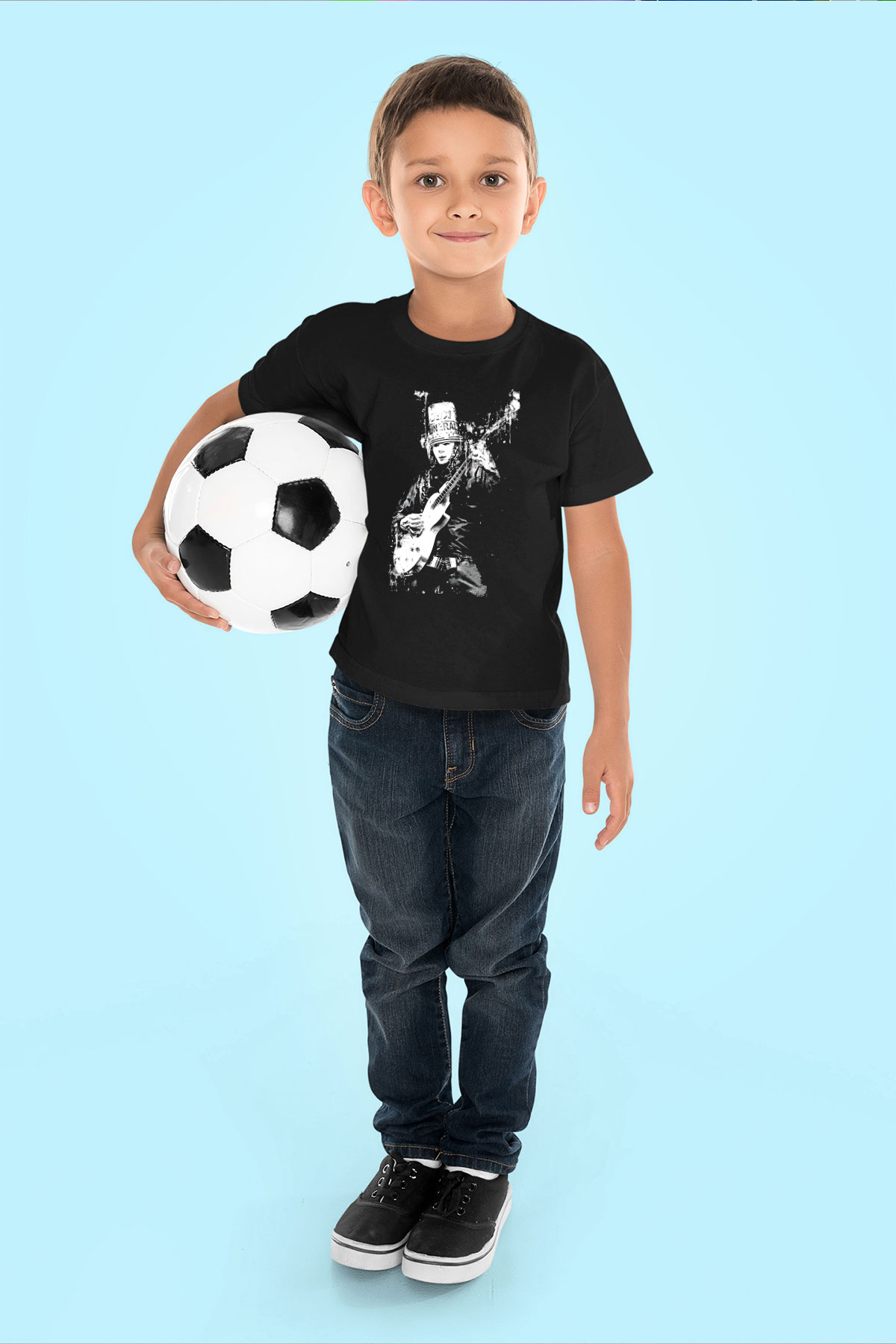Buckethead Baskılı Unisex Siyah Çocuk Tişört - Tshirt