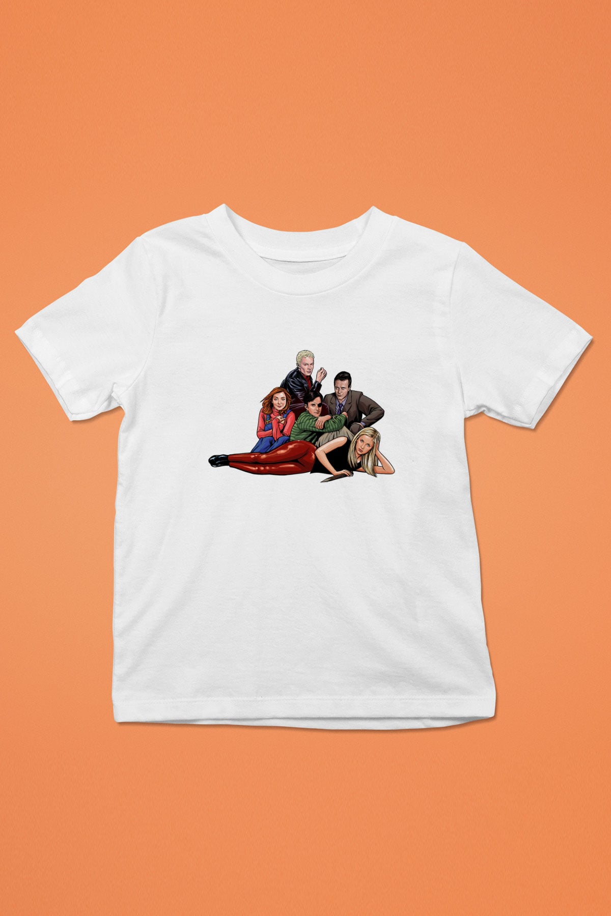 Buffy the Vampire Slayer Baskılı Beyaz Unisex Çocuk Tişört