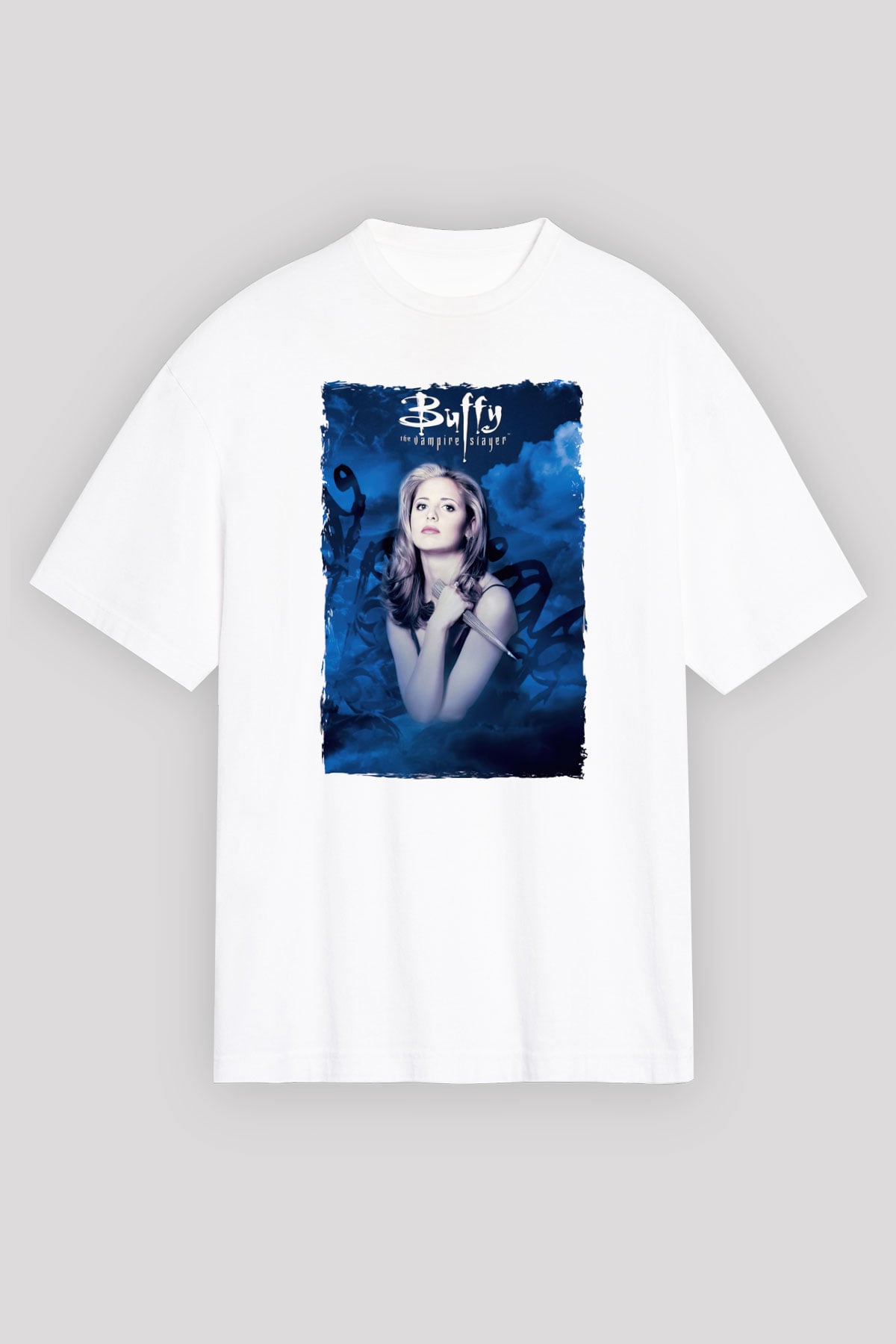 Buffy the Vampire Slayer Beyaz Oversize Tişört Oversize T-shirt
