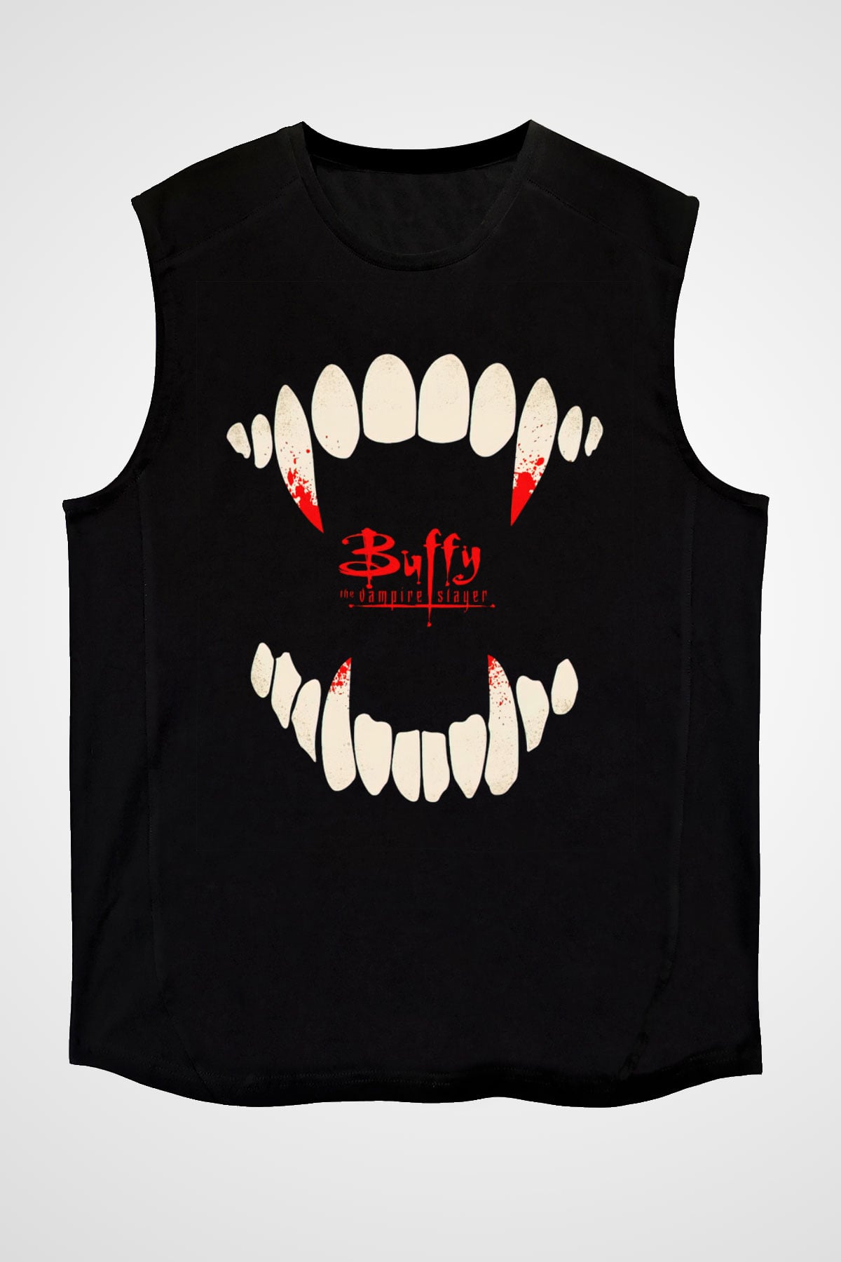 Buffy the Vampire Slayer Siyah Unisex Kolsuz Tişört