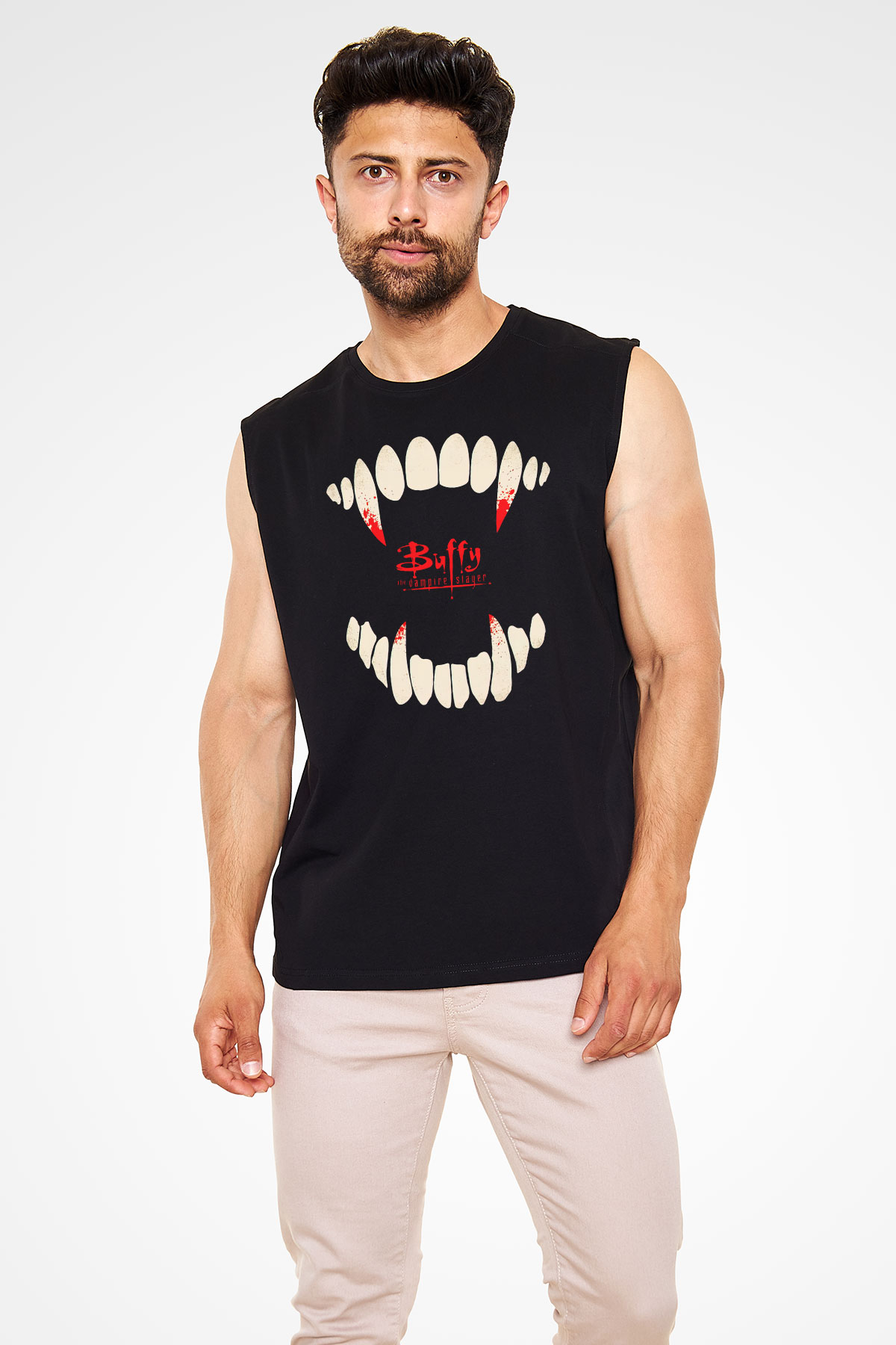 Buffy the Vampire Slayer Siyah Unisex Kolsuz Tişört