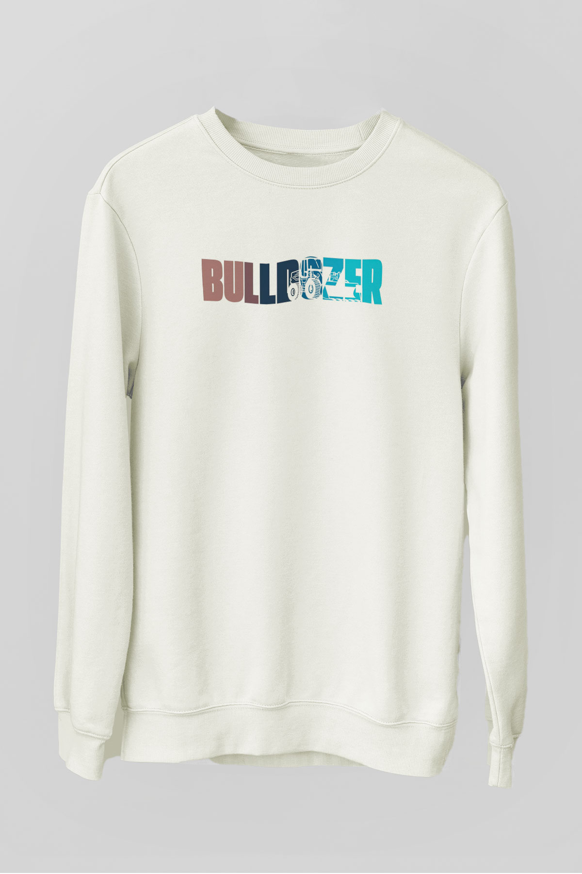 Buldozer operatörü Beyaz Unisex Sweatshirt