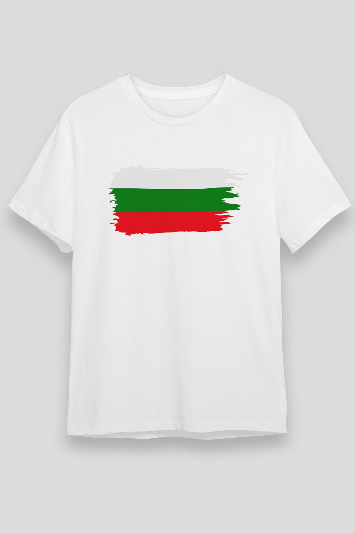 Bulgaristan Beyaz Unisex Tişört T-Shirt - TişörtFabrikası