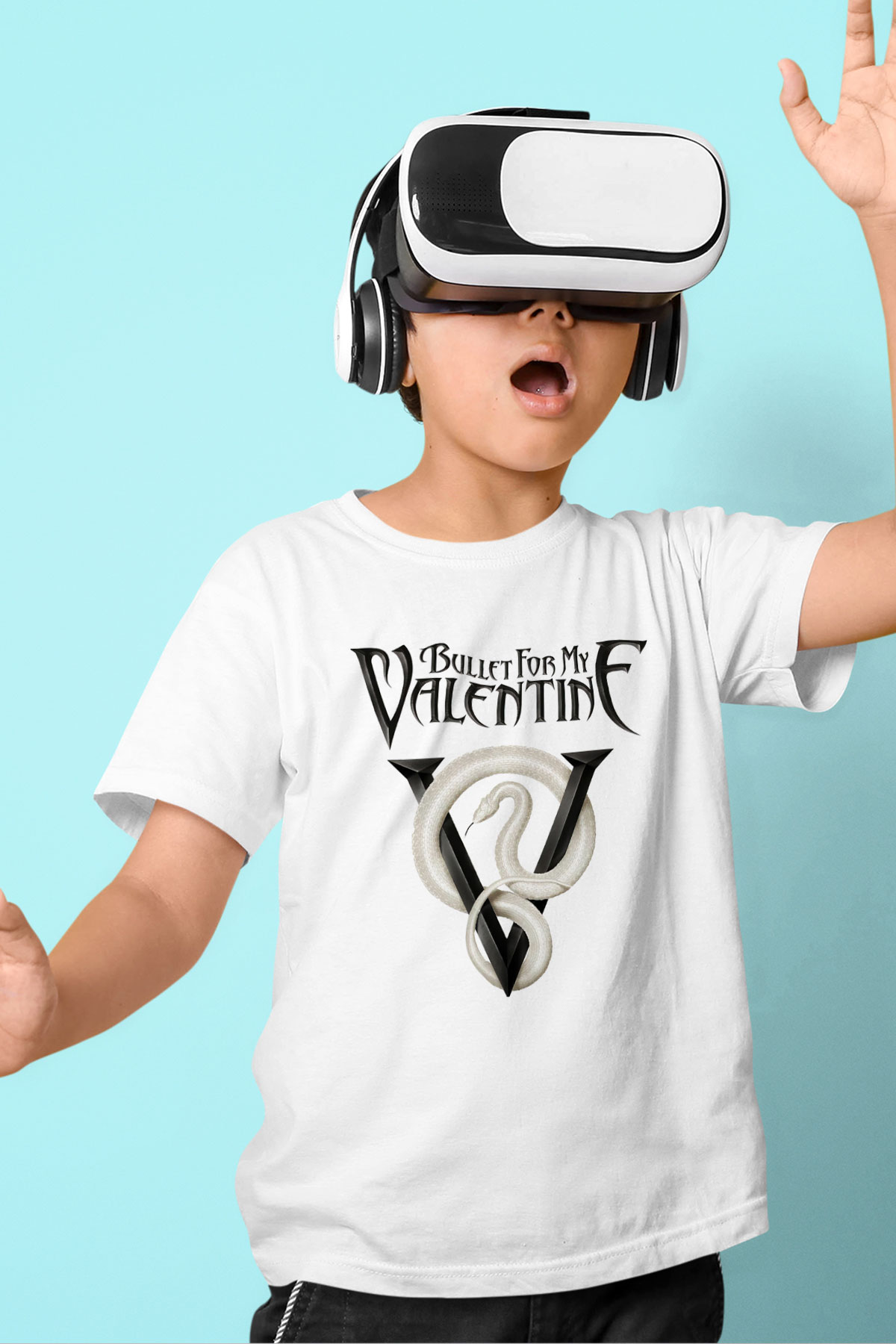 Bullet for My Valentine Baskılı Beyaz Unisex Çocuk Tişört