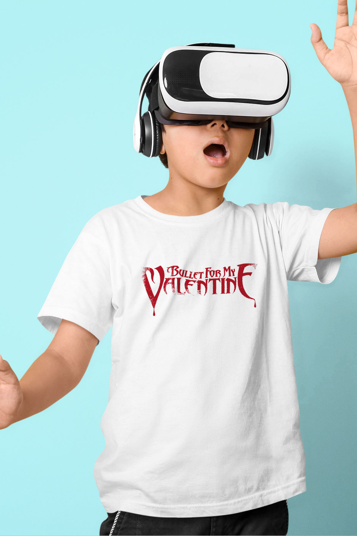 Bullet for My Valentine Baskılı Beyaz Unisex Çocuk Tişört