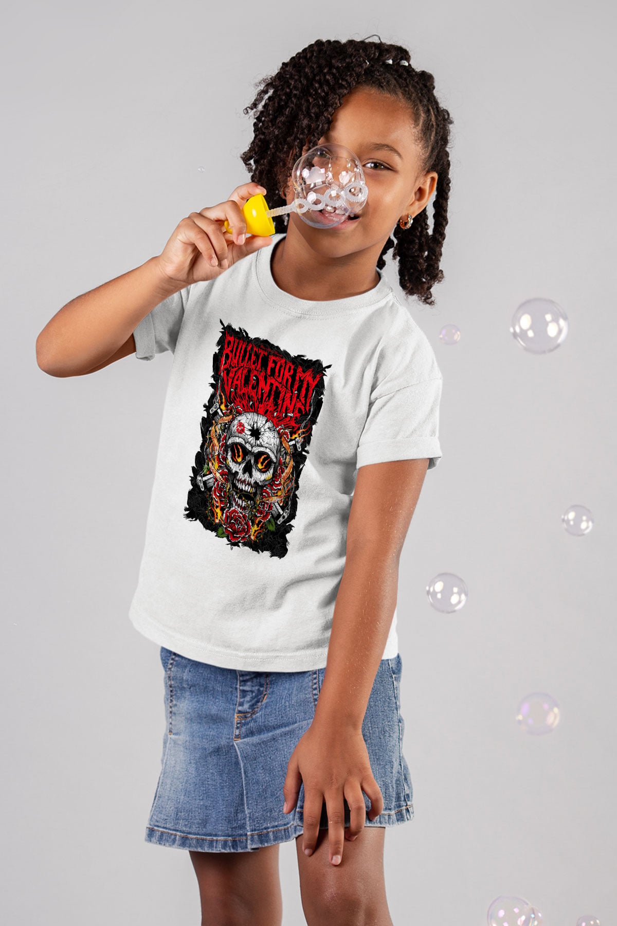 Bullet for My Valentine Baskılı Beyaz Unisex Çocuk Tişört